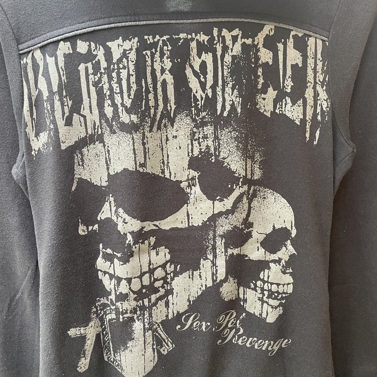 Sex Pot ReVeNGe 🔥🇯🇵Sex Pot Revenge Big Skull Spike Buttons Full Zipper Hoodie Size US XS / EU 42 / 0 - 6 Thumbnail