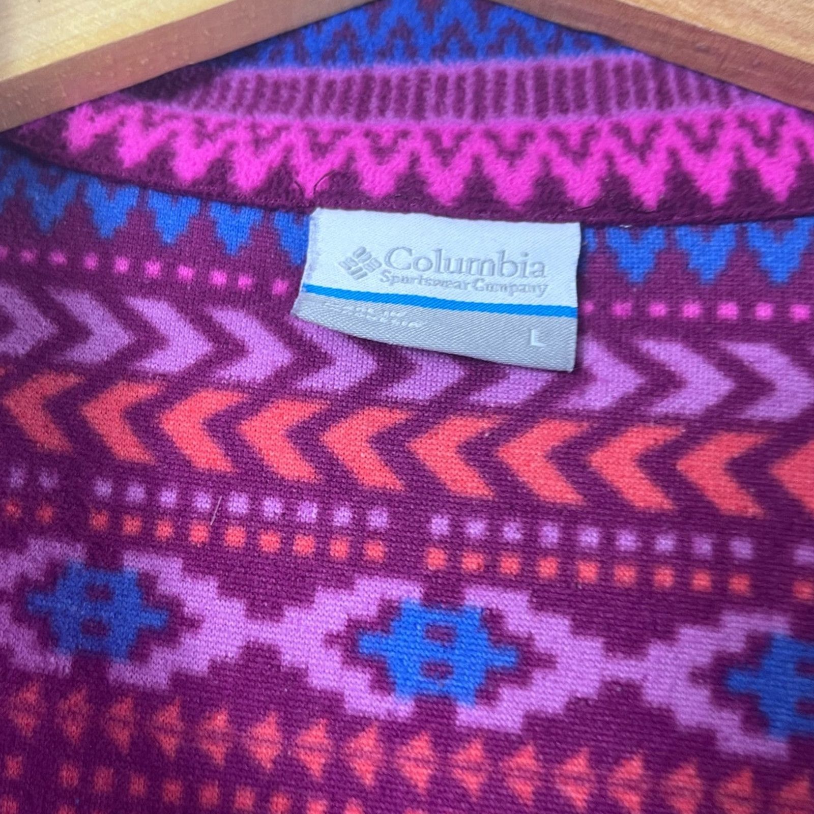 Columbia Women's Fair Isle Purple Columbia Pullover Sweater L Size L / US 10 / IT 46 - 3 Thumbnail