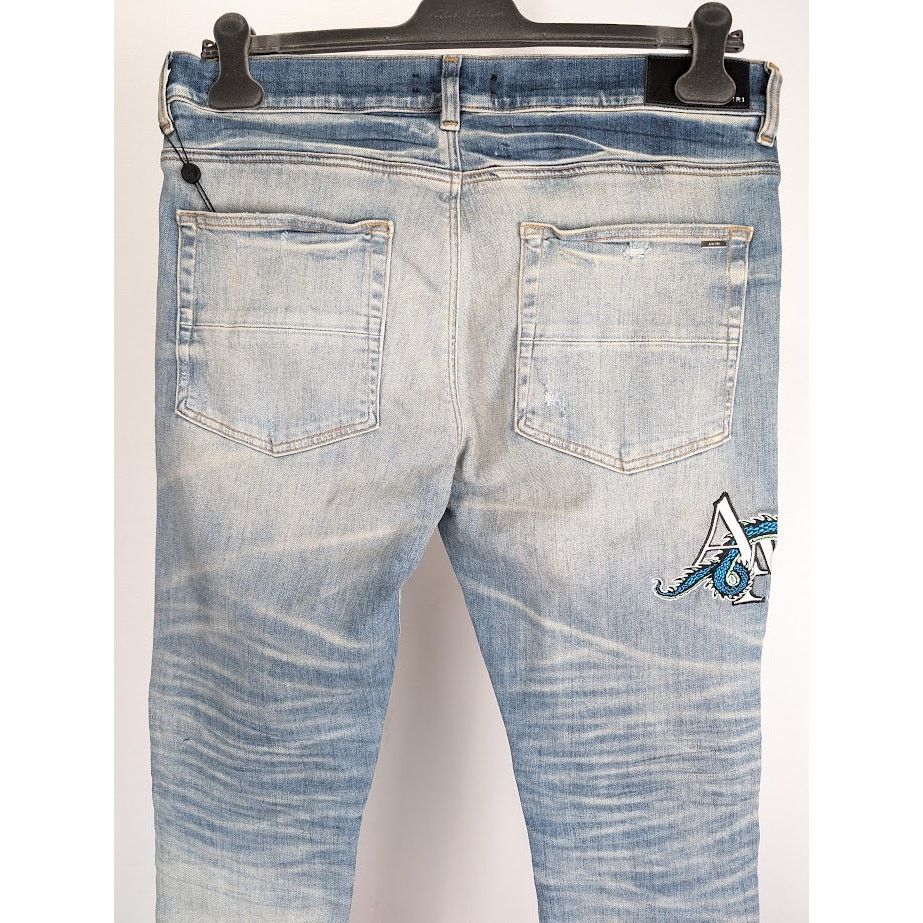 Amiri o1rshd1 Dragon MX1 Jeans in Vintage Indigo Size US 36 / EU 52 - 13 Thumbnail