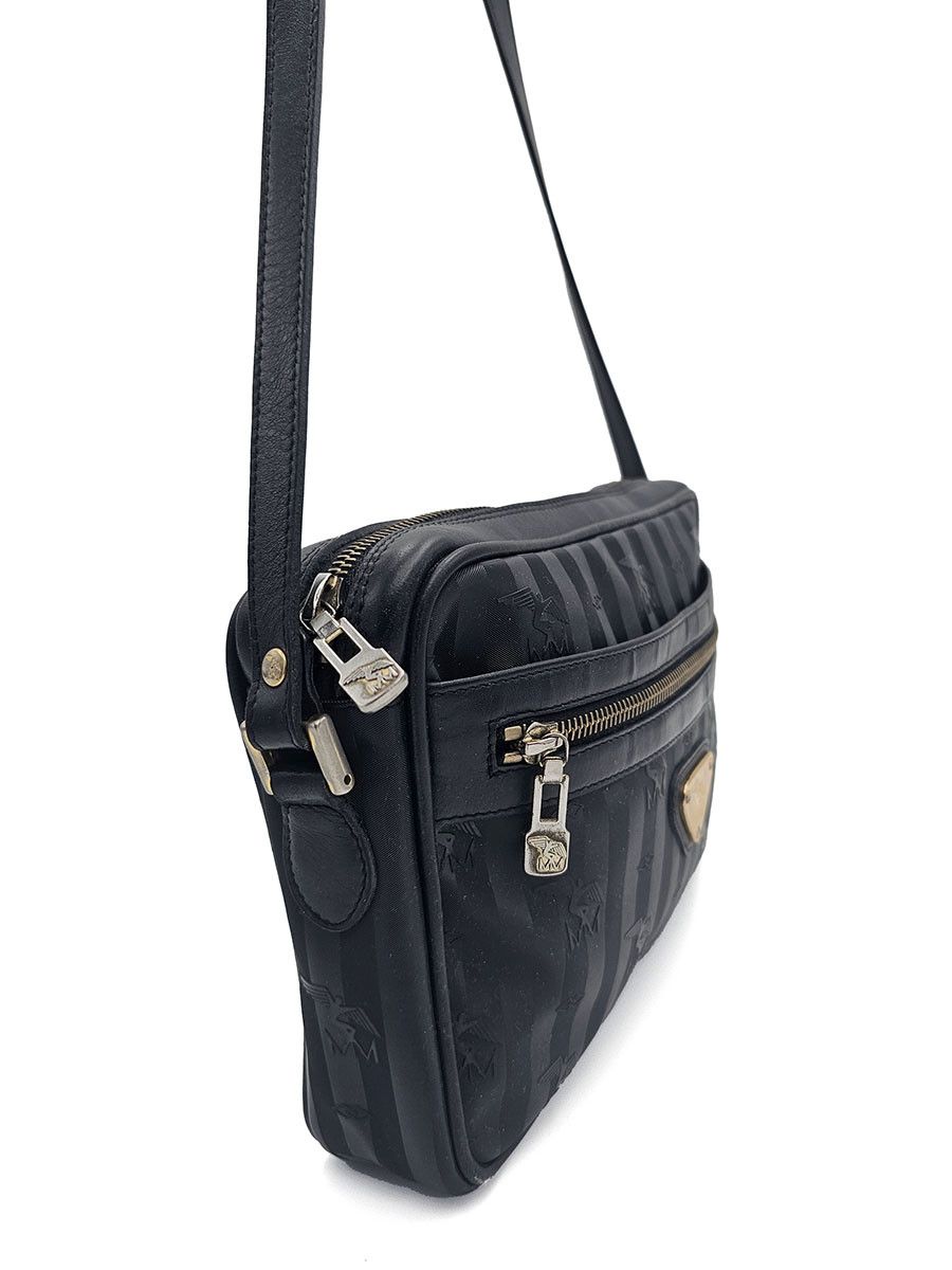 Maison Mollerus Maison Mollerus Vinerus Black Coated Canvas Crossbody Bag