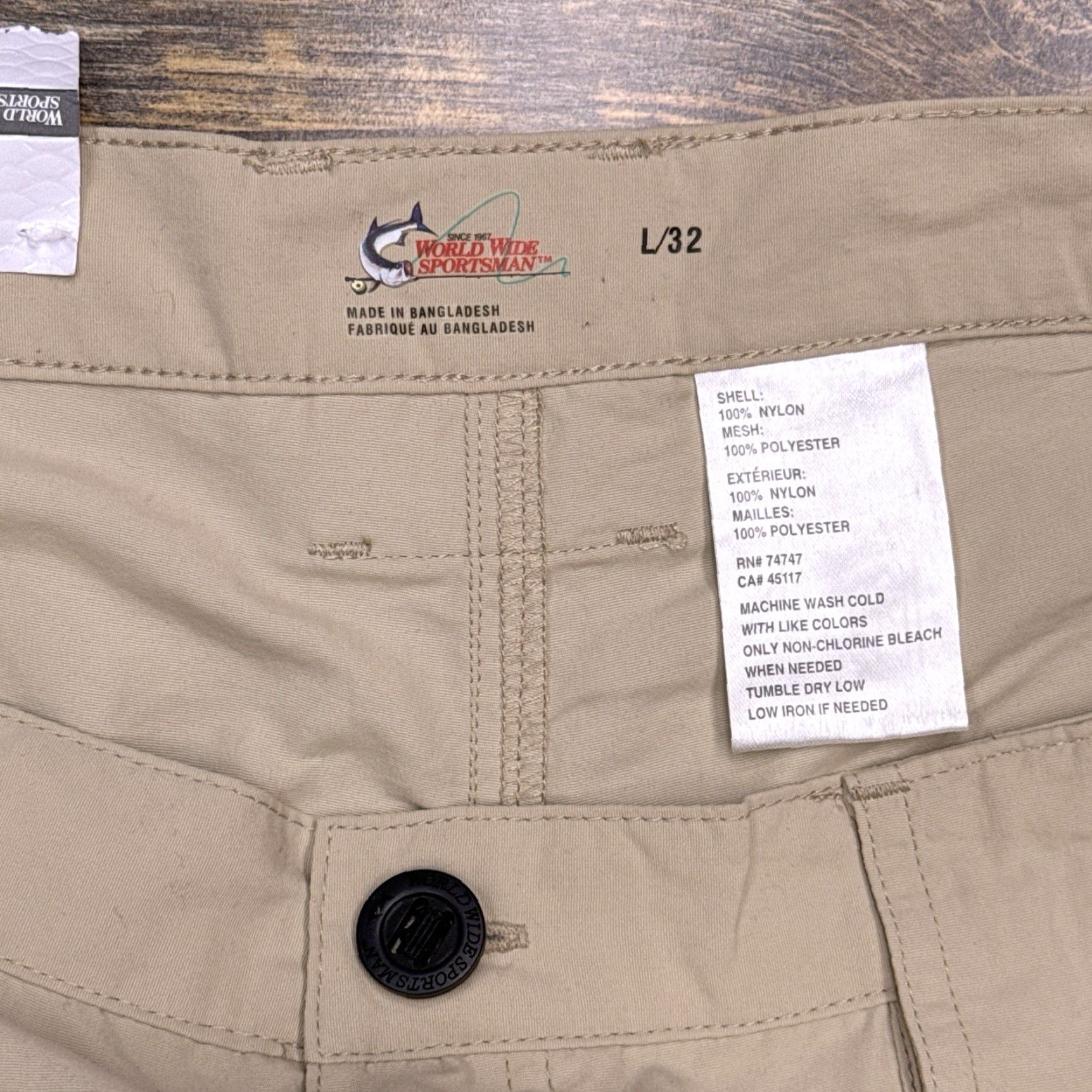 Vintage World Wide Sportsman Pants Convertible Zip Off Mens 34x32 Tan Regular Mens Size US 34 / EU 50 - 5 Thumbnail