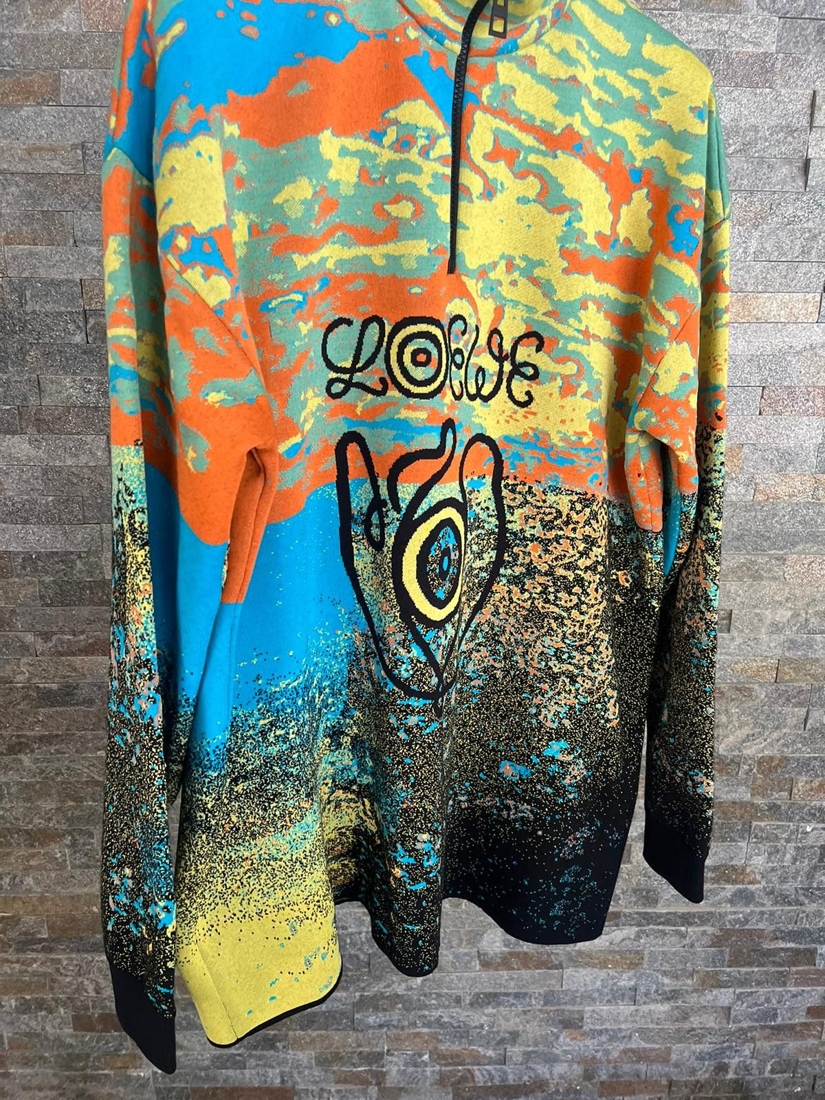 ELN High Neck Digital Camo Sweater in Multicolor