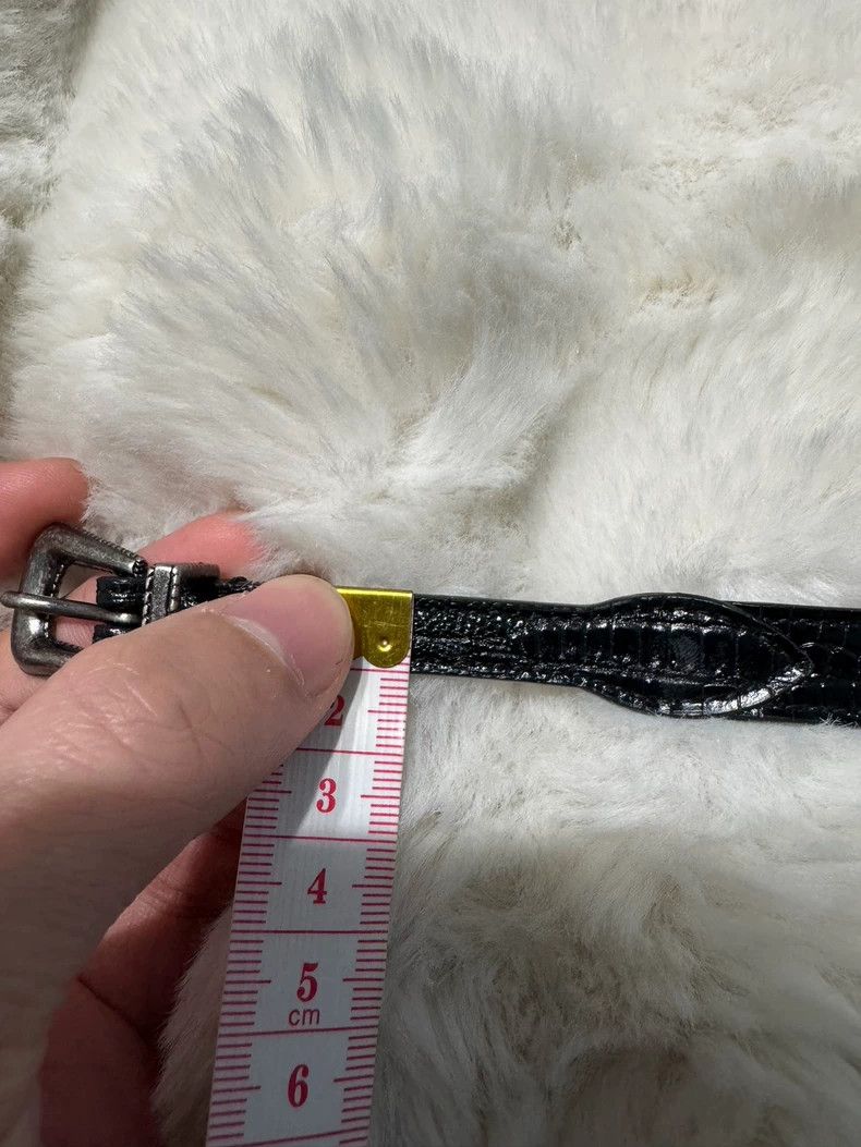Saint Laurent Paris saint laurent parisBlack and silver embossed belt 2503-Next Size ONE SIZE - 8 Thumbnail