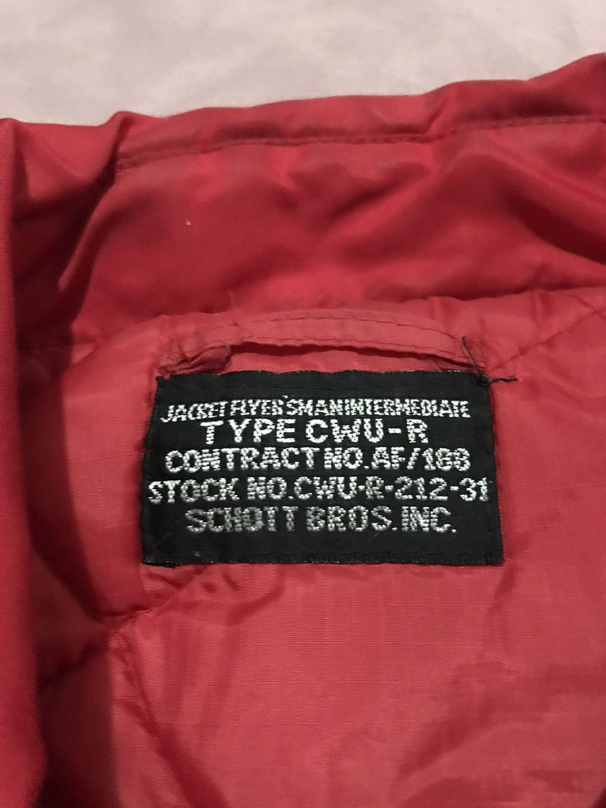 Schott RED CWU NYLON BOMBER Size US M / EU 48-50 / 2 - 1 Thumbnail