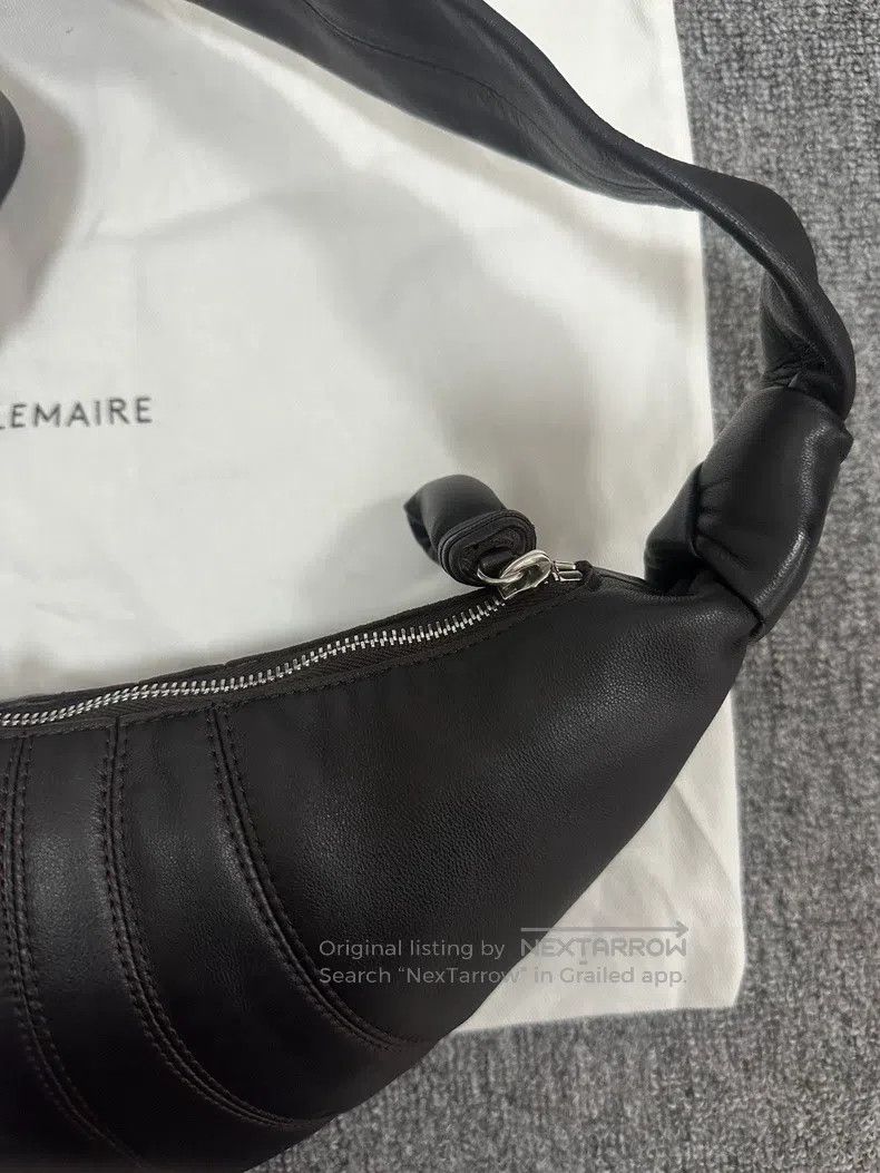 Lemaire LEMAIRE Dark Chocolate Small Lamb Leather Horn Bag Size ONE SIZE - 4 Thumbnail