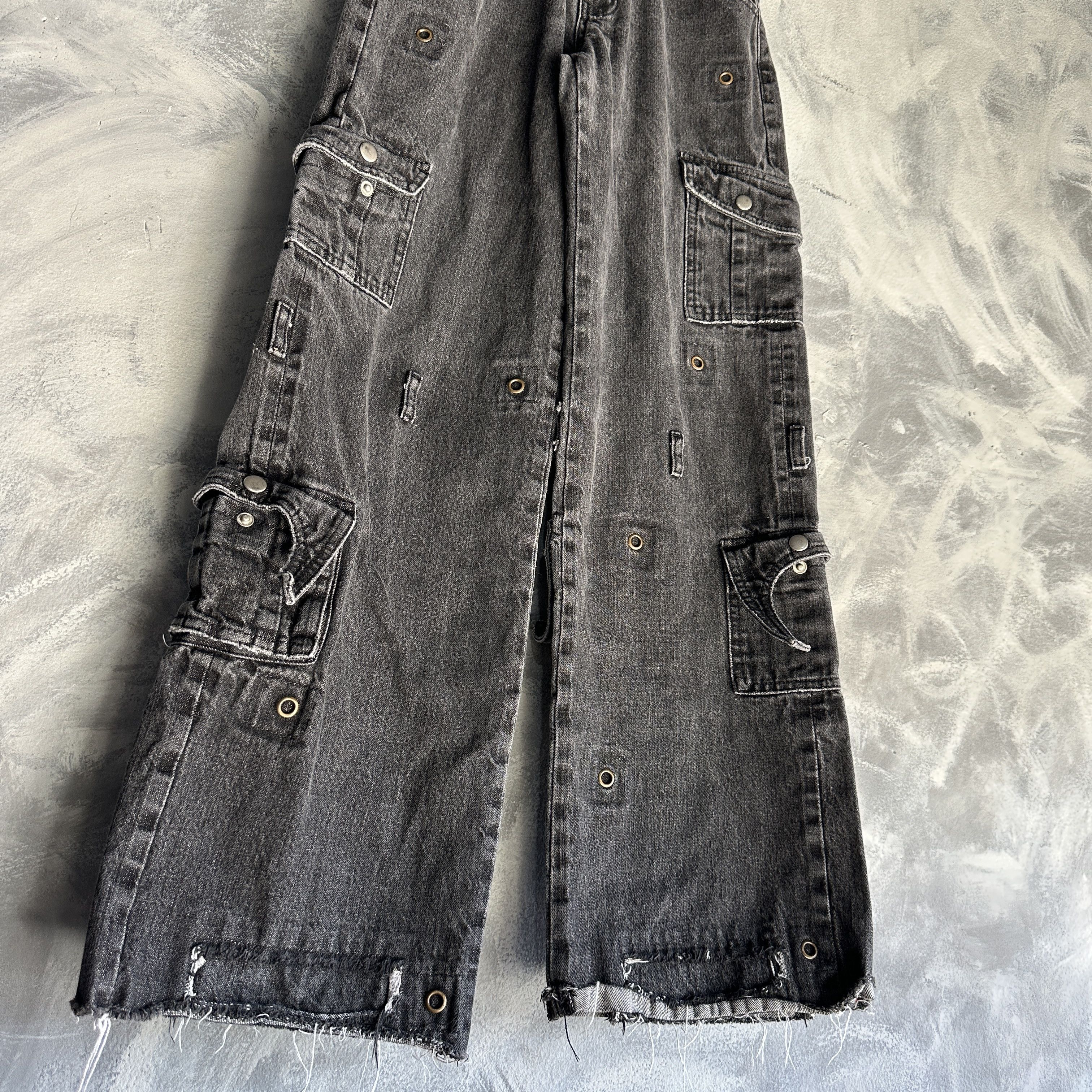 Other Faitparlui Les Demons Portent Cargo Denim Jean Womens 30x32 Size 30" / US 8 / IT 44 - 4 Thumbnail