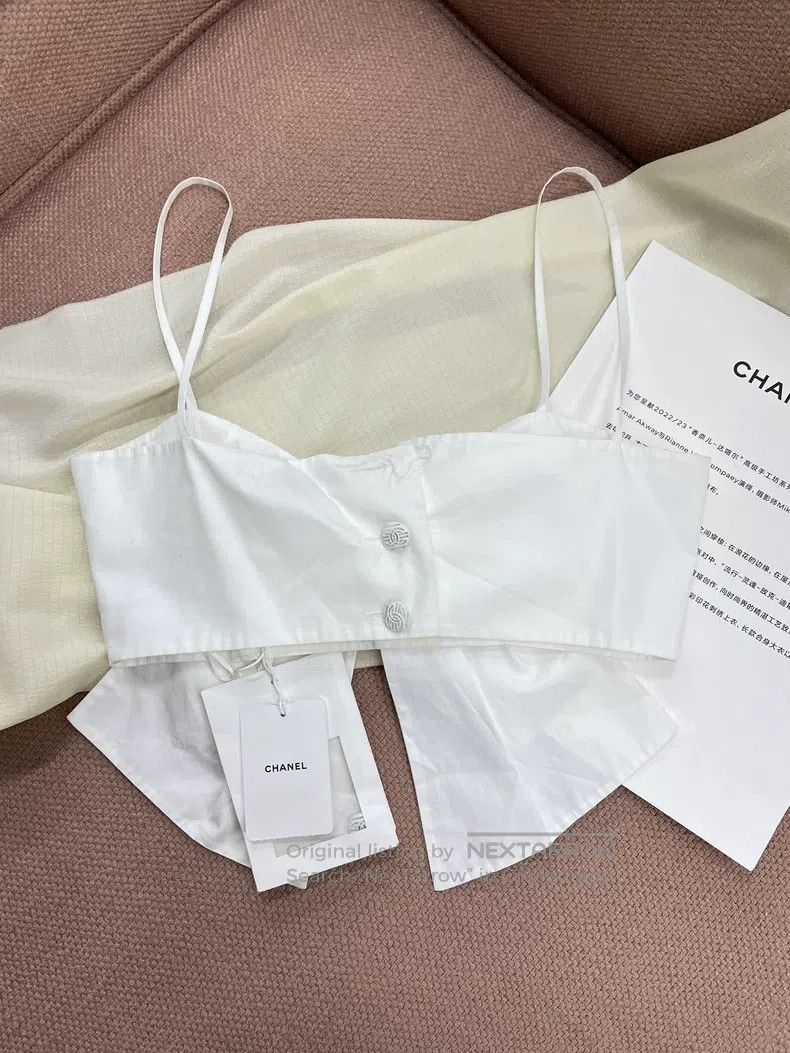 Chanel Chanel White camelia suspender top Size XXS / US 00 / IT 34 - 3 Thumbnail
