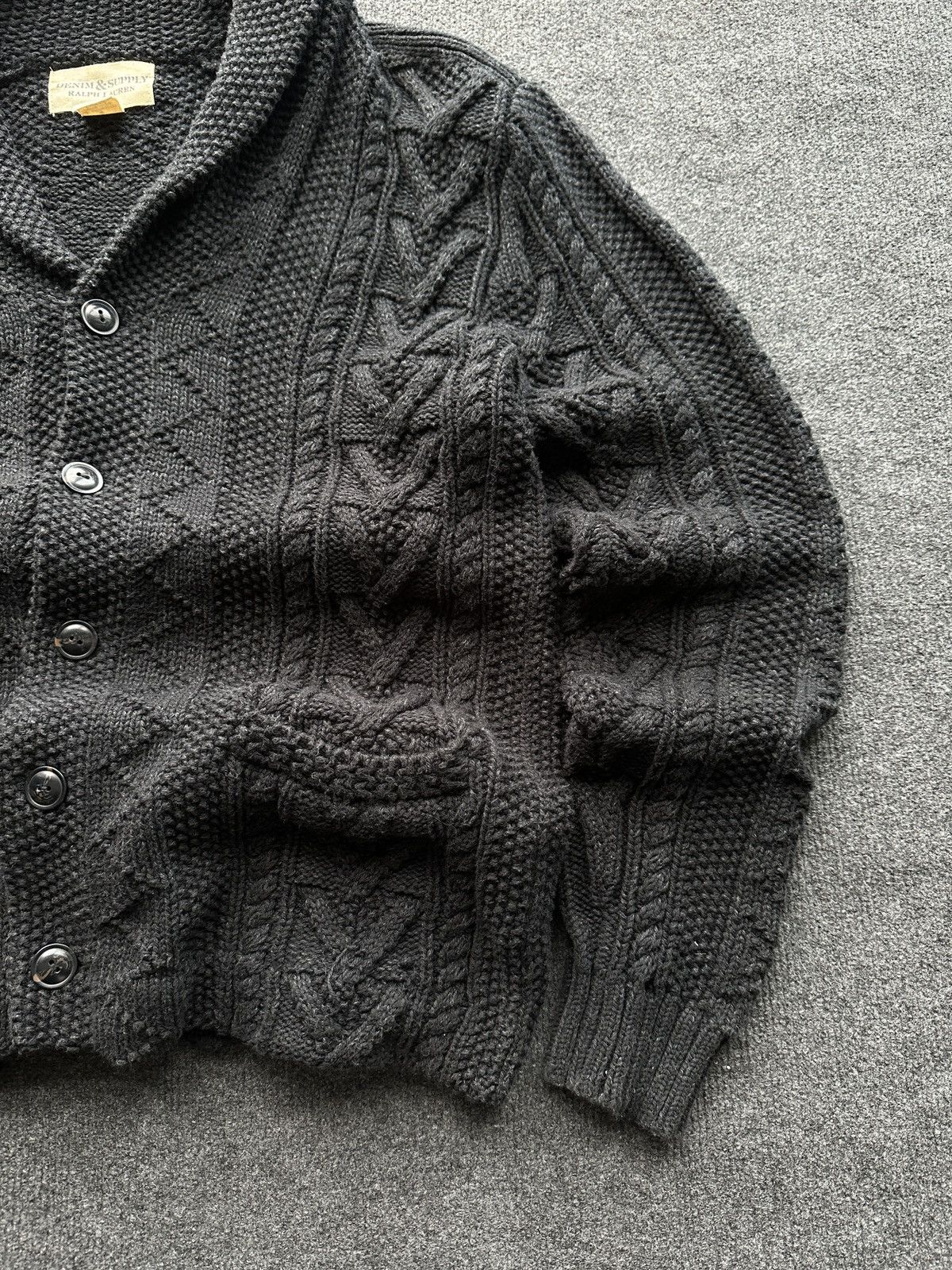 Denim & Supply Ralph Lauren DENIM & SUPPLY 🚨 RALPH LAUREN HEAVY KNIT CARDIGAN BLACK Size US M / EU 48-50 / 2 - 4 Thumbnail