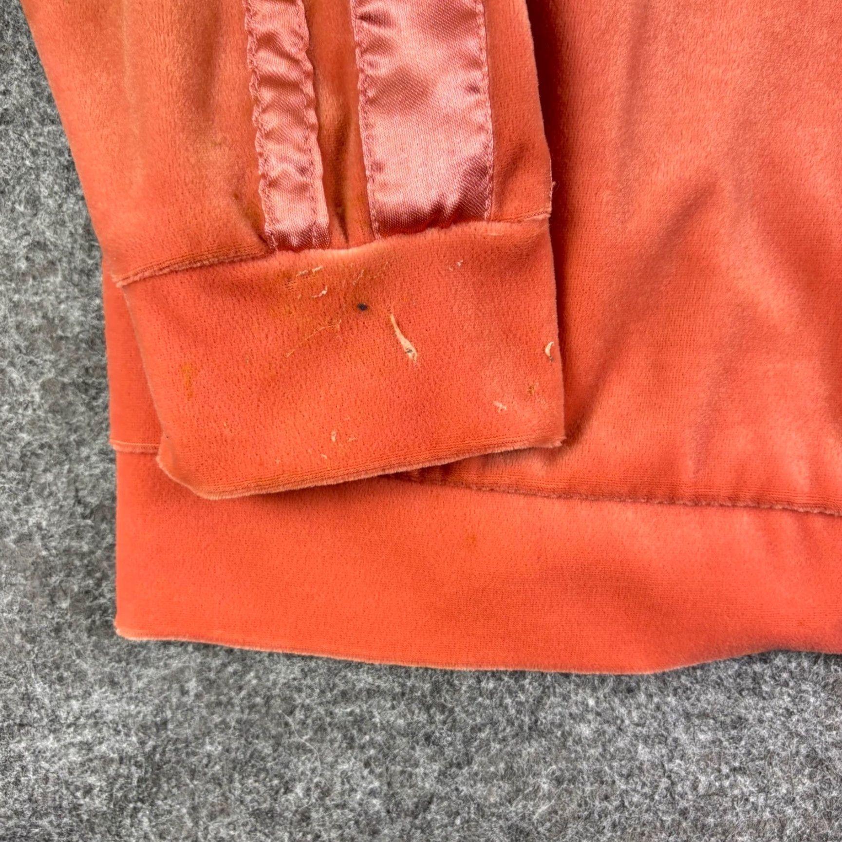 Vintage VINTAGE Jenny Hoodie Full Zip Velour Embroidered Beaded Raglan Sleeve Womens L Orange 90s Y2K Casual Activewear Trench? Size L / US 10 / IT 46 - 6 Thumbnail