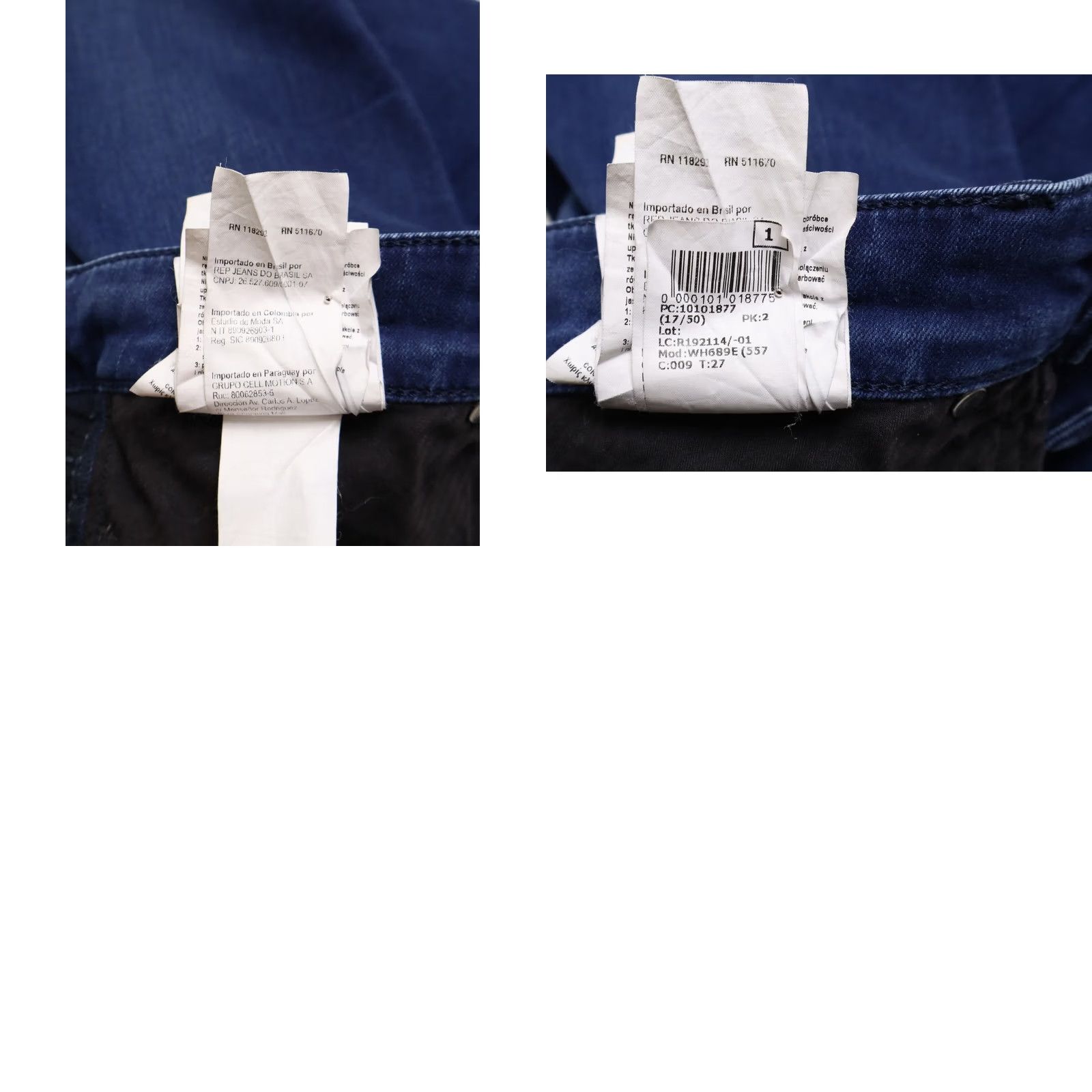 Replay REPLAY Luz Jeans Women's W27/L32 Skinny Fit Whiskers Dark Zip Fly Faded Casual Size 27" / US 4 / IT 40 - 8 Thumbnail
