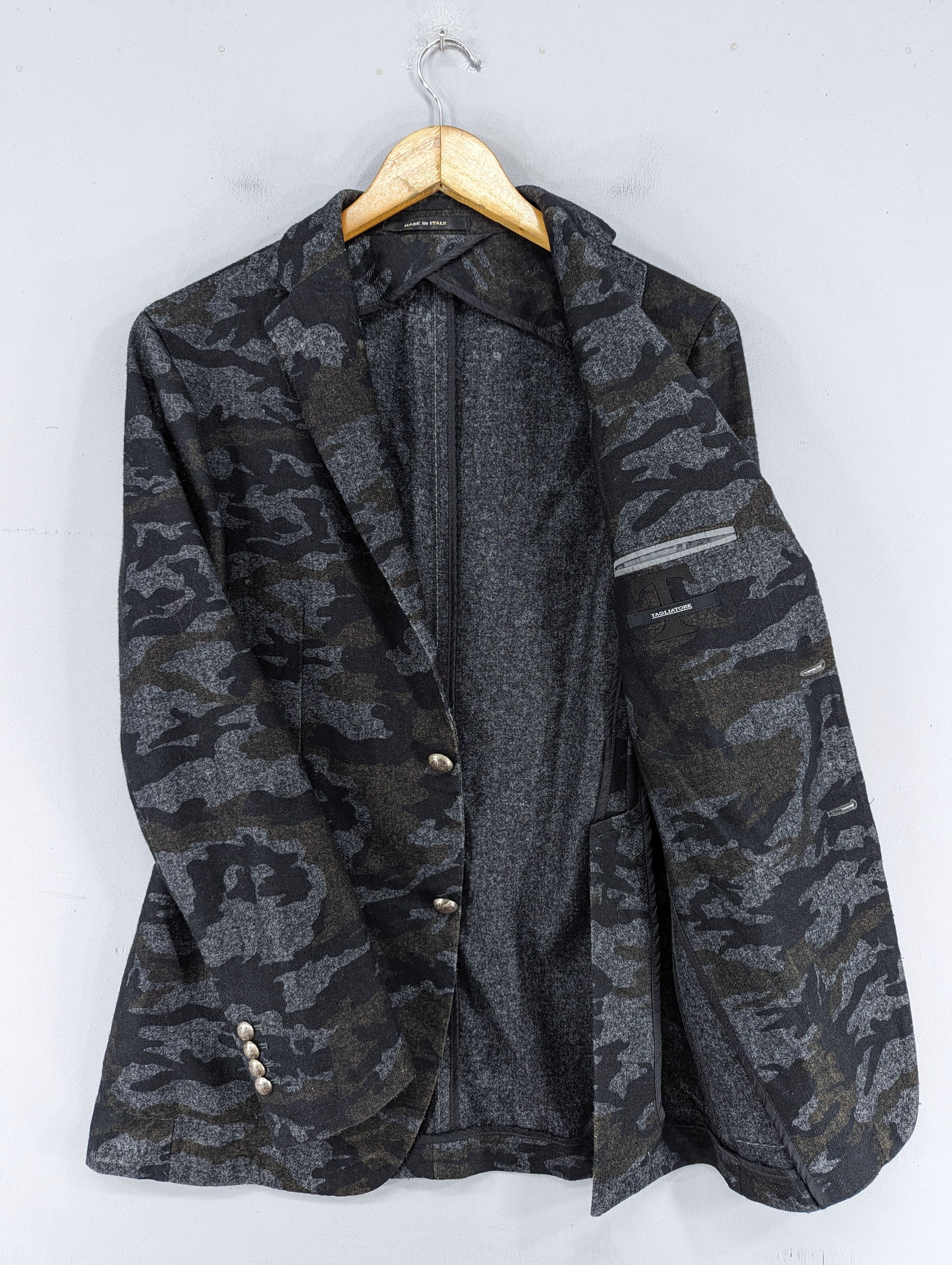 Tagliatore Tagliatore Italy Wool Camo Design Blazer Style Jacket Size US XS / EU 42 / 0 - 7 Thumbnail