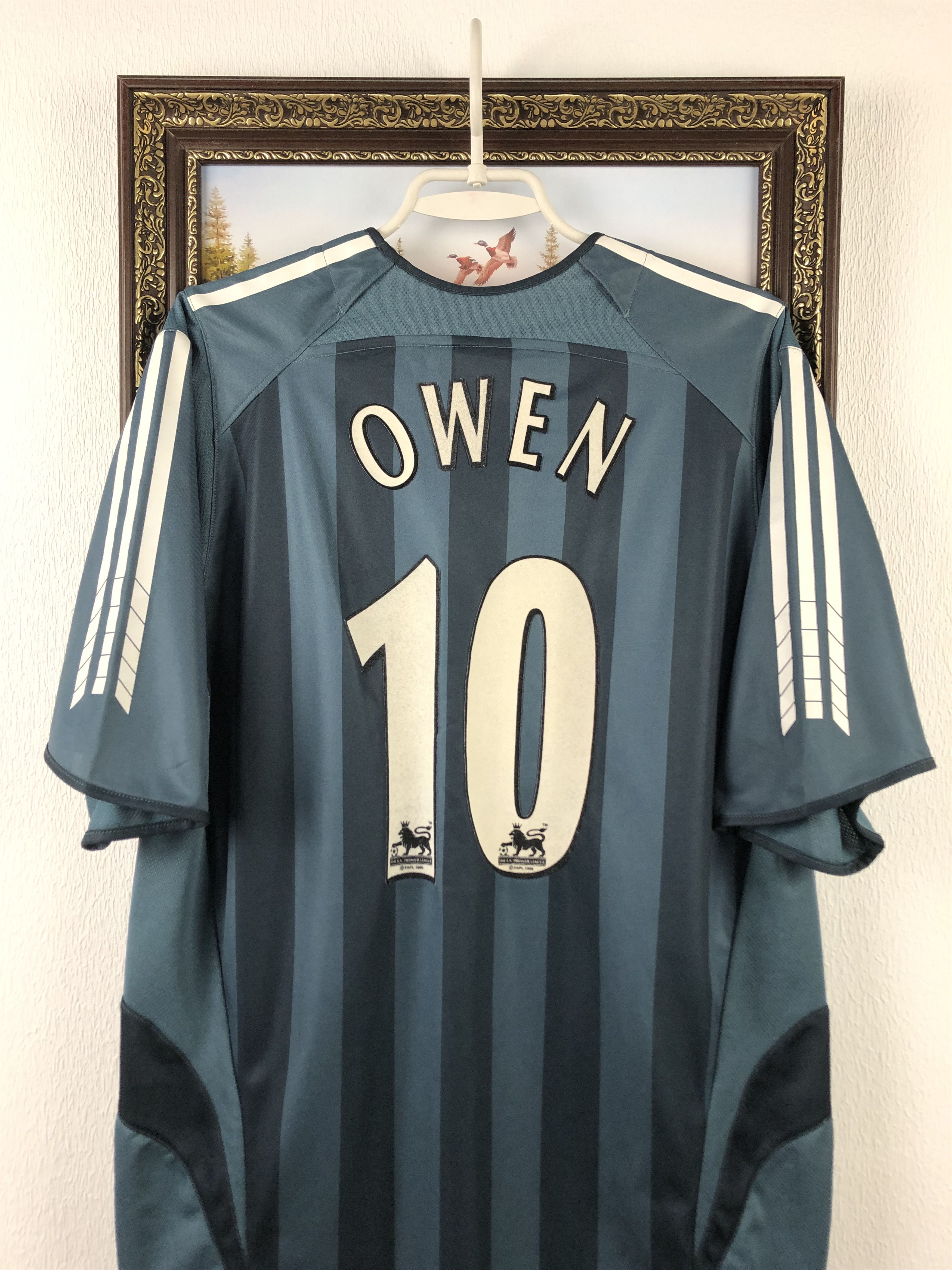 Adidas Newcastle football shirt 2005 Soccer #10 Owen Adidas Jersey Size US L / EU 52-54 / 3 - 2 Thumbnail