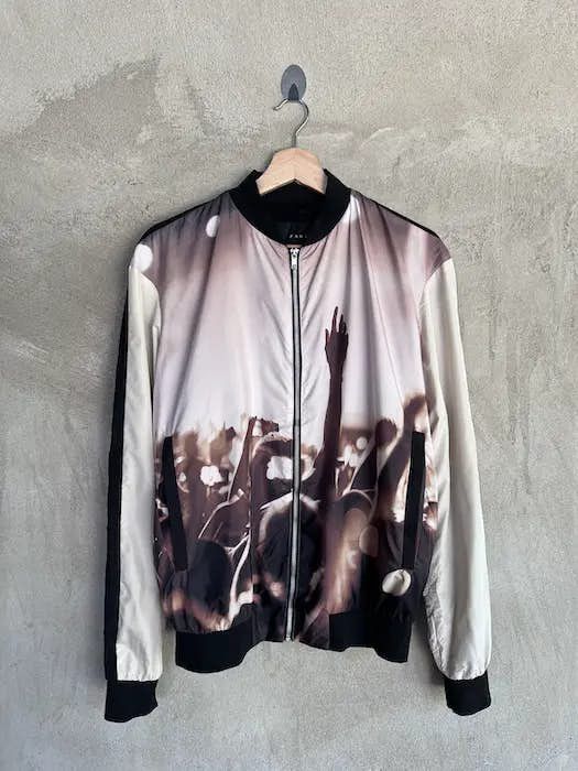 Zara Zara Overprint Bomber Jacket Size US M / EU 48-50 / 2 - 2 Thumbnail