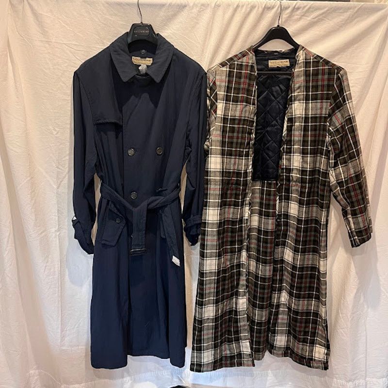Krizia × Krizia Uomo × Vintage VTG 80s Krizia Uomo Made in Italy Navy Trench Plaid Liner Size US M / EU 48-50 / 2 - 1 Thumbnail