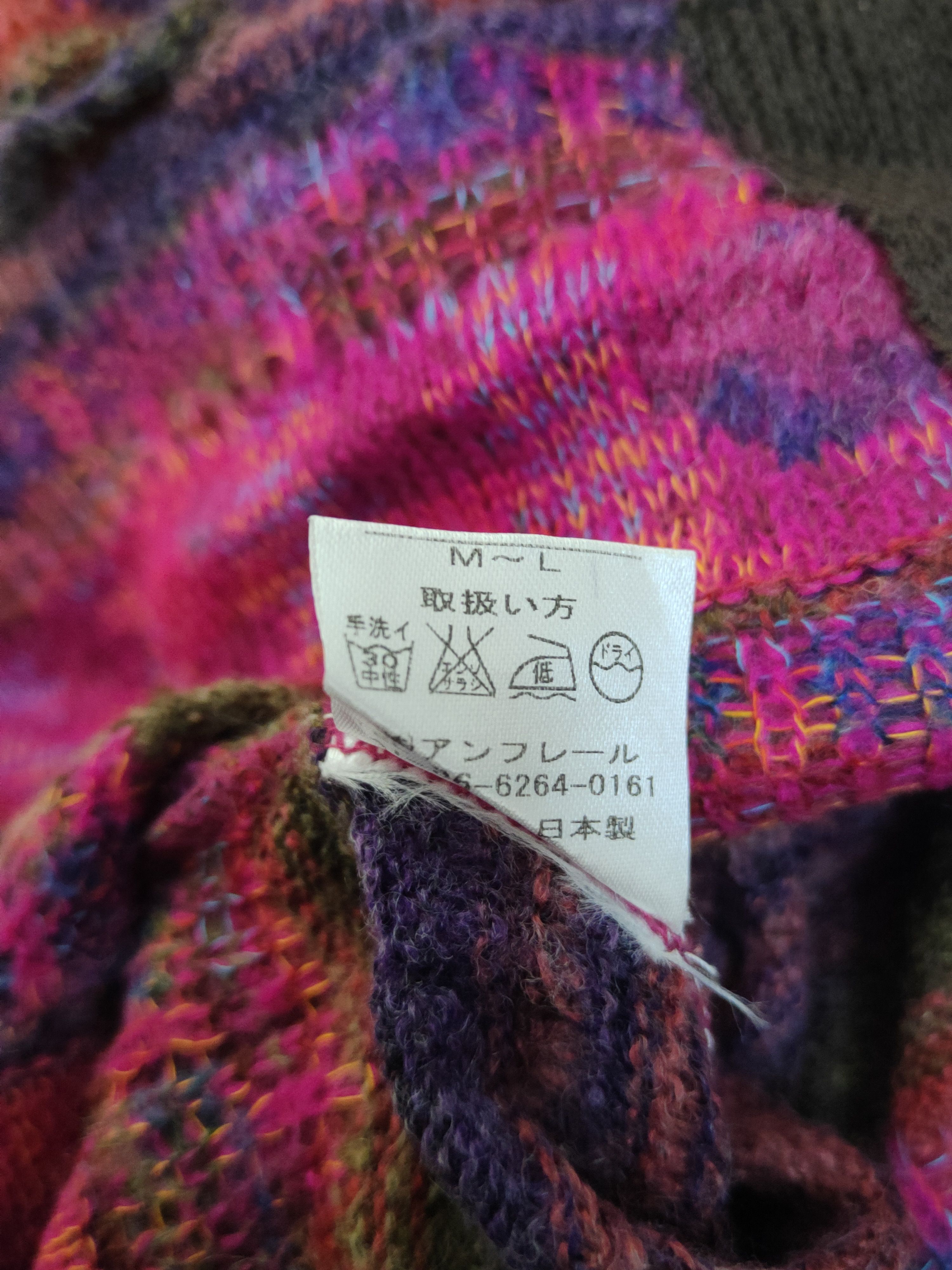 Vintage Donnez Moi Pink Purple Knitwear Cardigan #W2039 Size M / US 6-8 / IT 42-44 - 10 Thumbnail