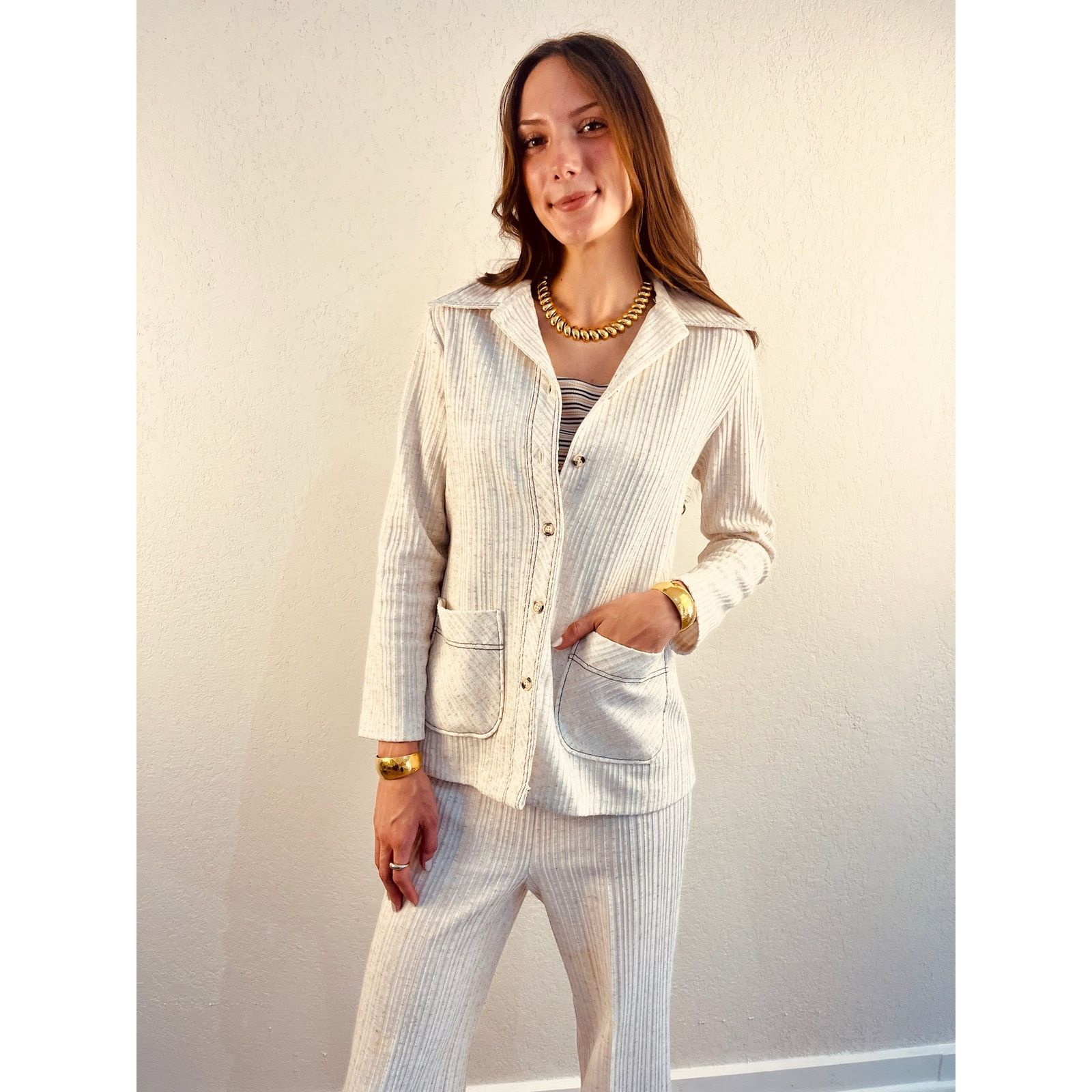 Other 70s Cream 3 Piece Matching Set Size M / US 6-8 / IT 42-44 - 5 Thumbnail