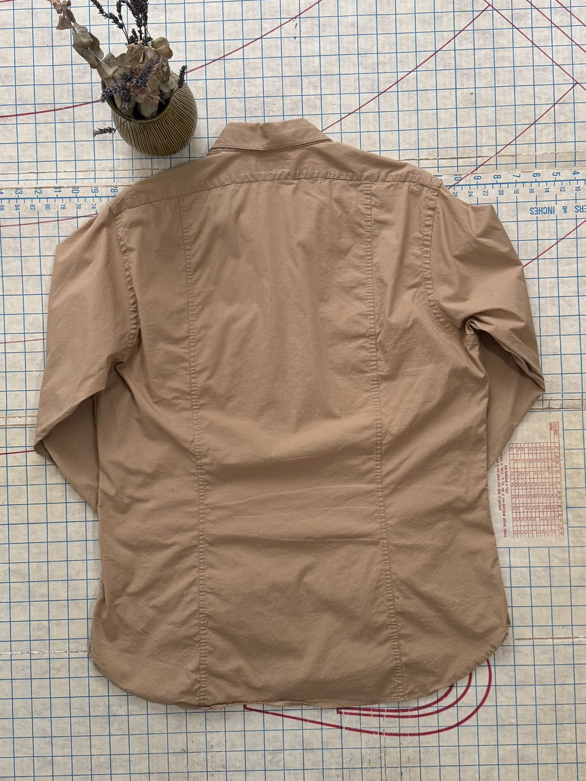Burberry Burberry Two Pocket Light Tan Button Up Shirt Size LargeSlim Size US L / EU 52-54 / 3 - 11 Thumbnail