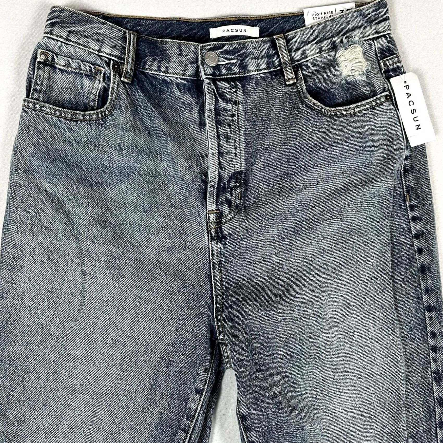 Pacsun VINTAGE Pacsun NEW High Rise Straight Leg Jeans Womens Size 30 Blue Denim Light Wash NWT Size 30" / US 8 / IT 44 - 3 Thumbnail