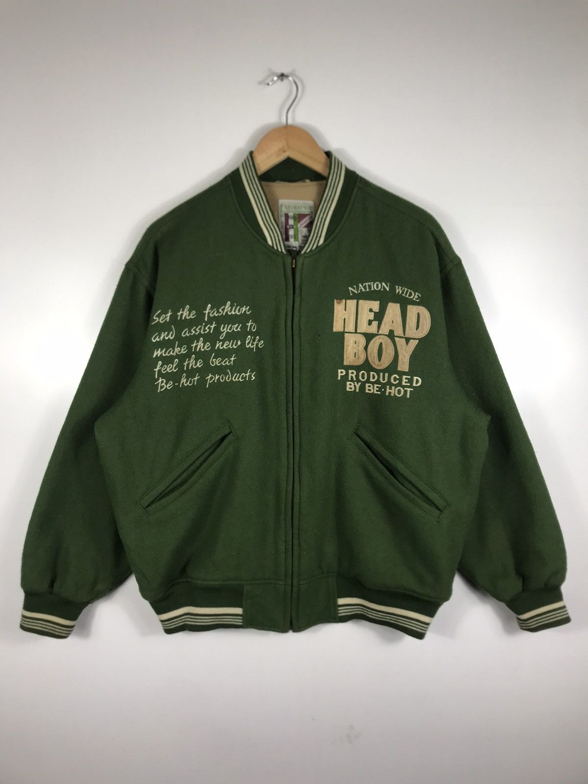 Vintage ⚡️Vintage Aburaysia Head Boy Wool Zipper Varsity Jacket Size US L / EU 52-54 / 3 - 1 Thumbnail