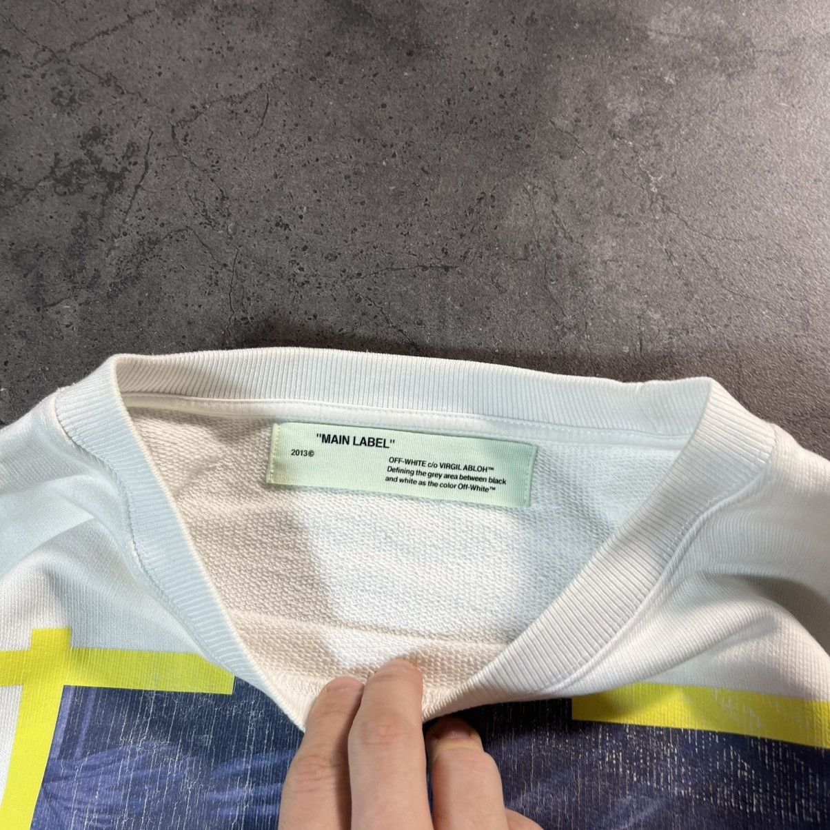 Off-White Off White Virgil Abloh Diagonals Caravaggio Crewneck Sweat Size US XL / EU 56 / 4 - 10 Thumbnail