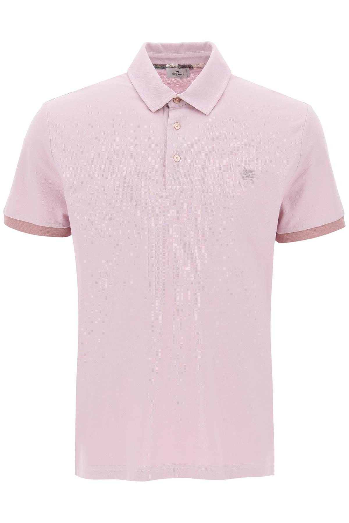 image of Etro Regular Fit Polo Shirt in Glicine Rosa, Men's (Size Medium)