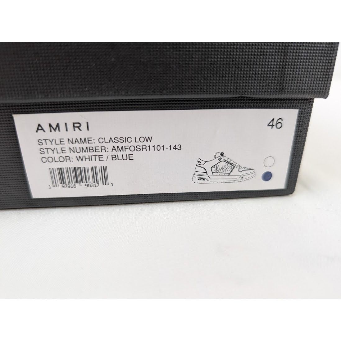 Amiri o1rshd1 Classic Low top Sneakers in White/Blue Size US 13 / EU 46 - 23 Thumbnail