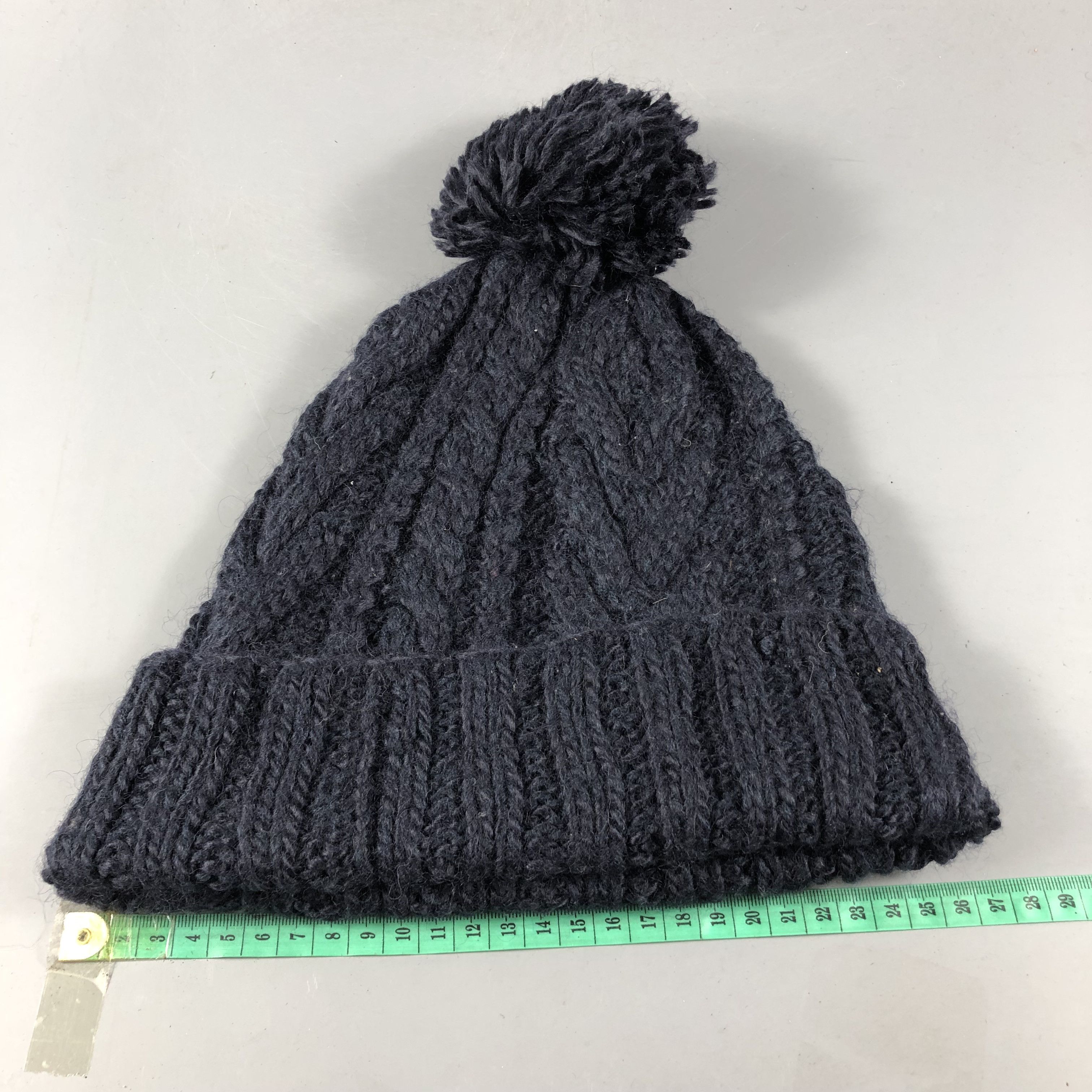 Vintage M Second Cable Knit Bobble Wool Beanie Snowcap Snow Hat B703 Size ONE SIZE - 3 Thumbnail