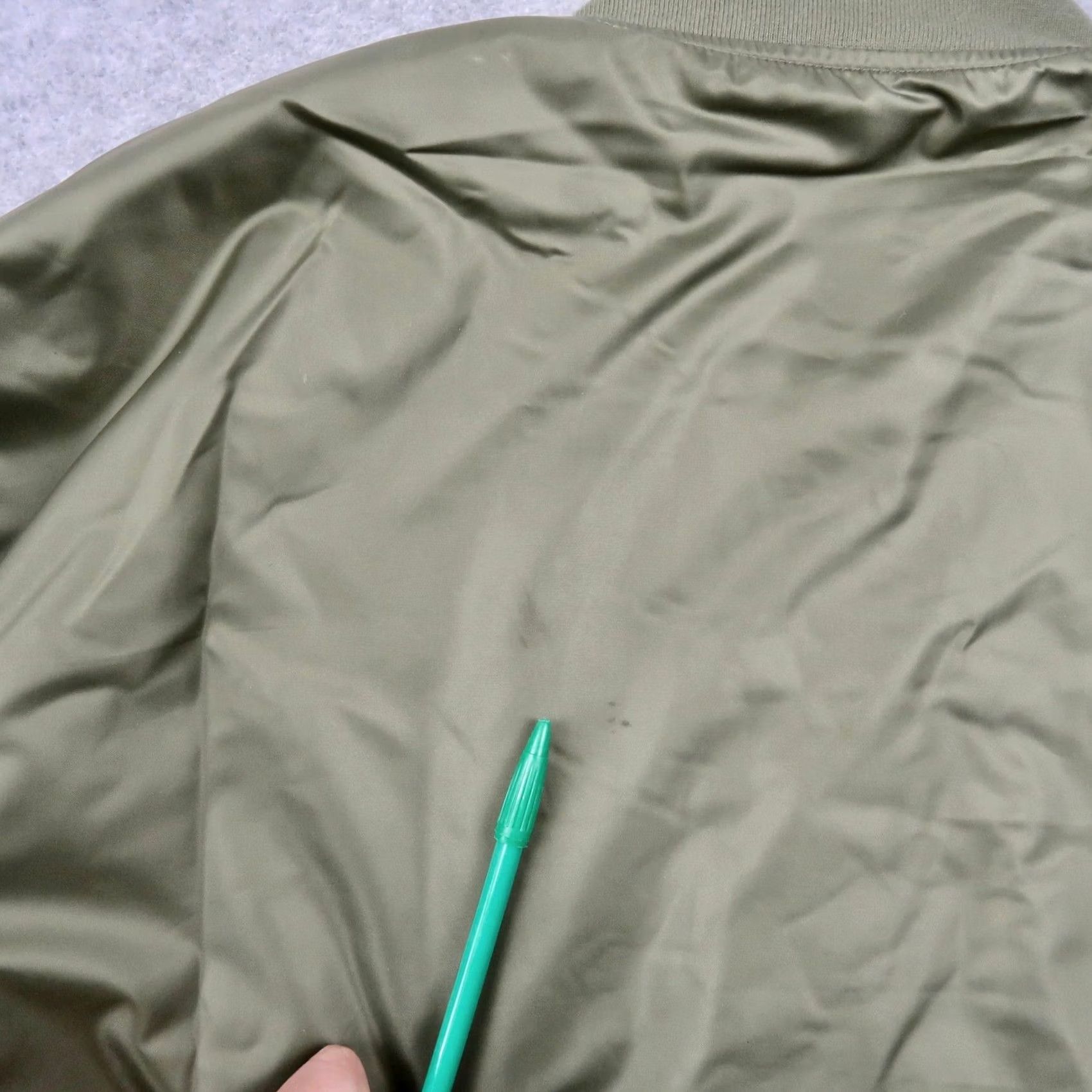 Gap Gap Mens Nylon Bomber Jacket MA-1 Green Full Zip Flight Jacket M Medium Size US M / EU 48-50 / 2 - 4 Thumbnail