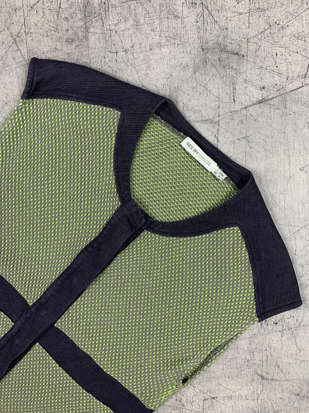 Chloe Designer See By Chloe Vest Sweater Size IT 40 Green Blue Size S / US 4 / IT 40 - 2 Thumbnail