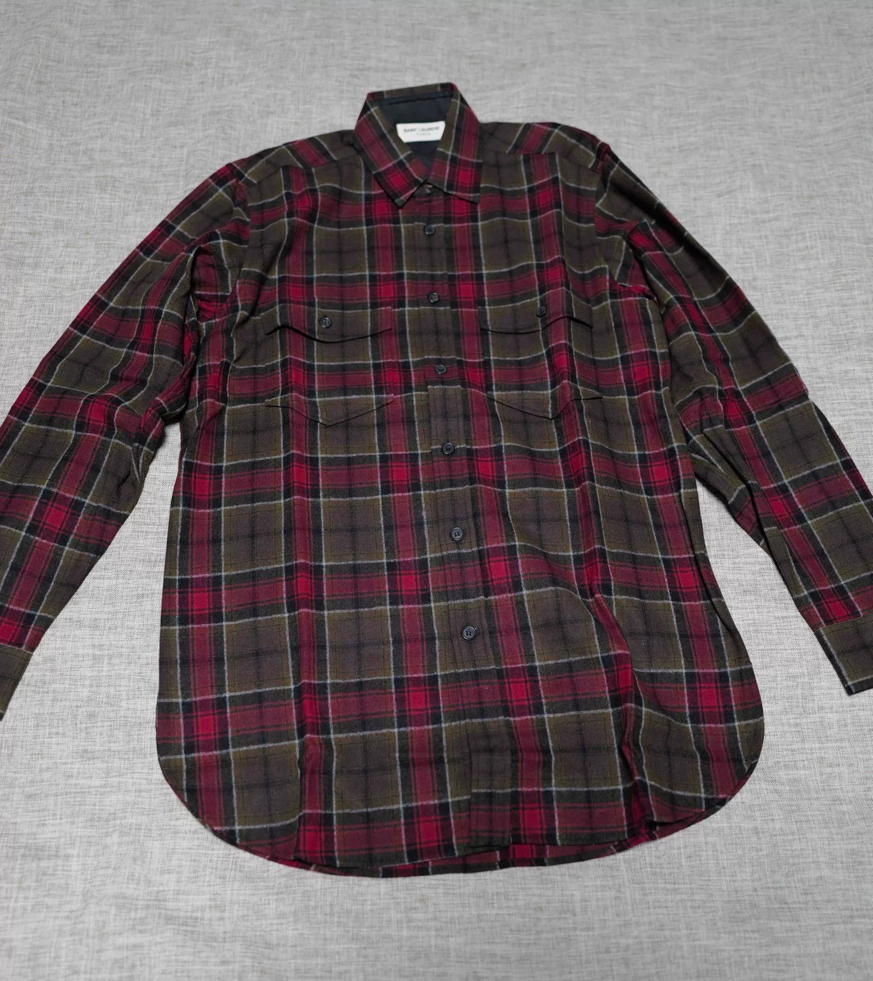 Saint Laurent Paris oversized checked wool shirt by saint laurent. Size US S / EU 44-46 / 1 - 1 Thumbnail