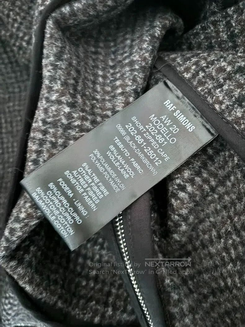 Raf Simons Raf Simons Dark gray sleeveless wool shawl jacket Size US S / EU 44-46 / 1 - 7 Thumbnail