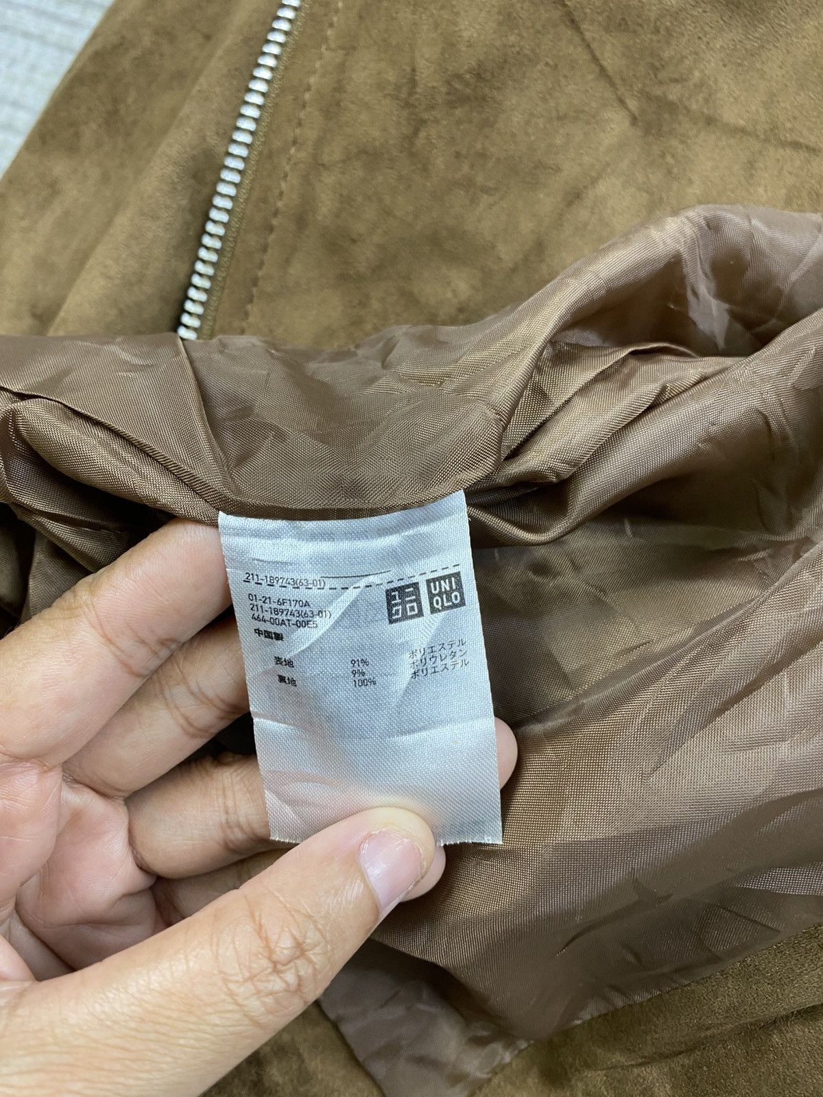 Japanese Brand × Uniqlo × Vintage Vintage Uniqlo Suede Leather Double Collar Suede Jacket Size US M / EU 48-50 / 2 - 9 Thumbnail