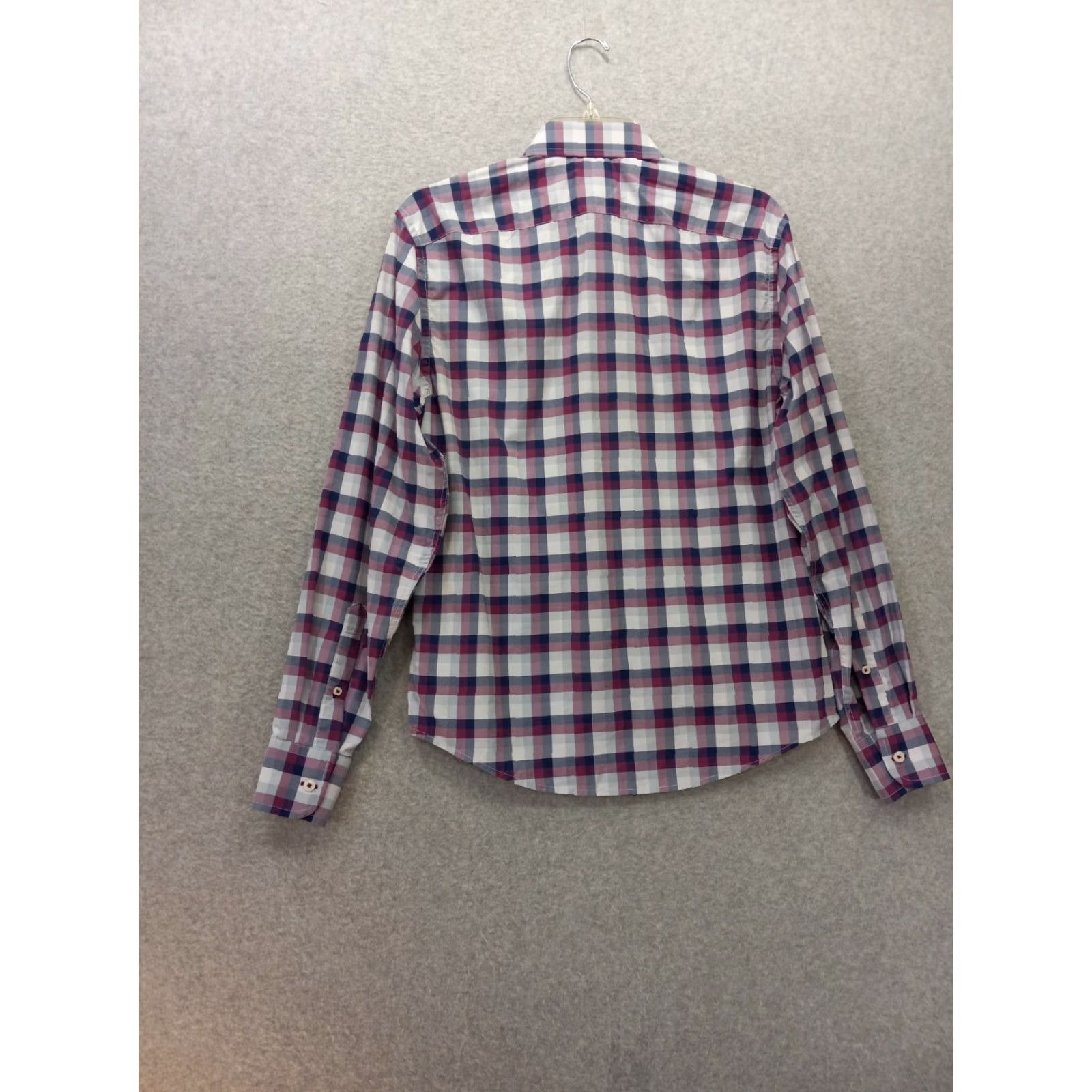 UNTUCKit UNTUCKit Shirts Long Sleeve Button-Up Untuckit 2 Men's Small Blue Purple Plaid Solid Casual Workwear Size US S / EU 44-46 / 1 - 7 Thumbnail