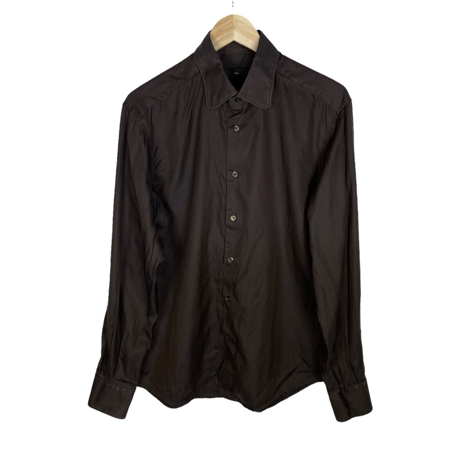 Designer × Ermenegildo Zegna × Z Zegna Zegna Brown Buttom Ups Shirt Size US M / EU 48-50 / 2 - 1 Thumbnail