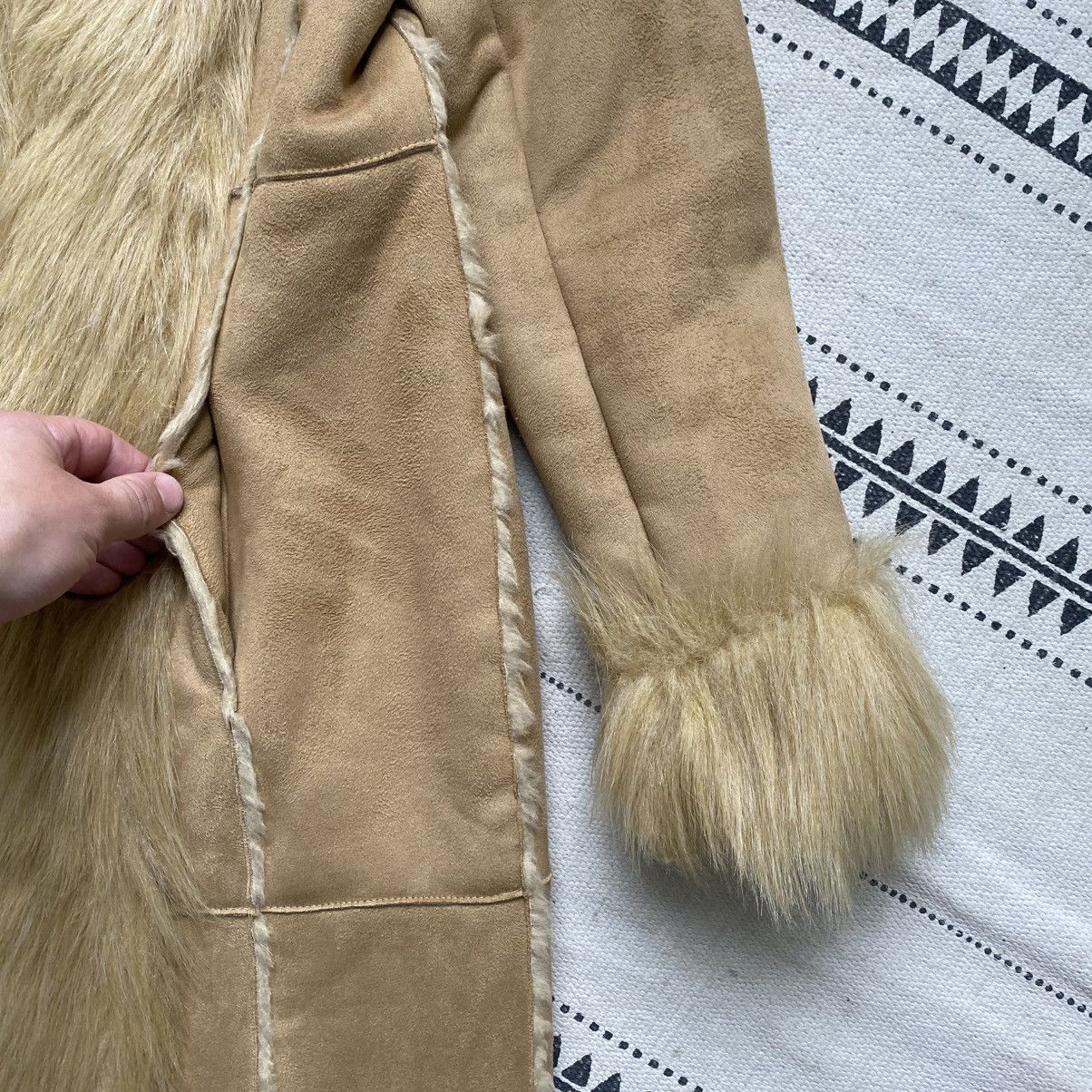 Miss Sixty Vintage 2000s Faux Fur Coat Maxi Y2K Grunge Penny Lane Size S / US 4 / IT 40 - 9 Thumbnail