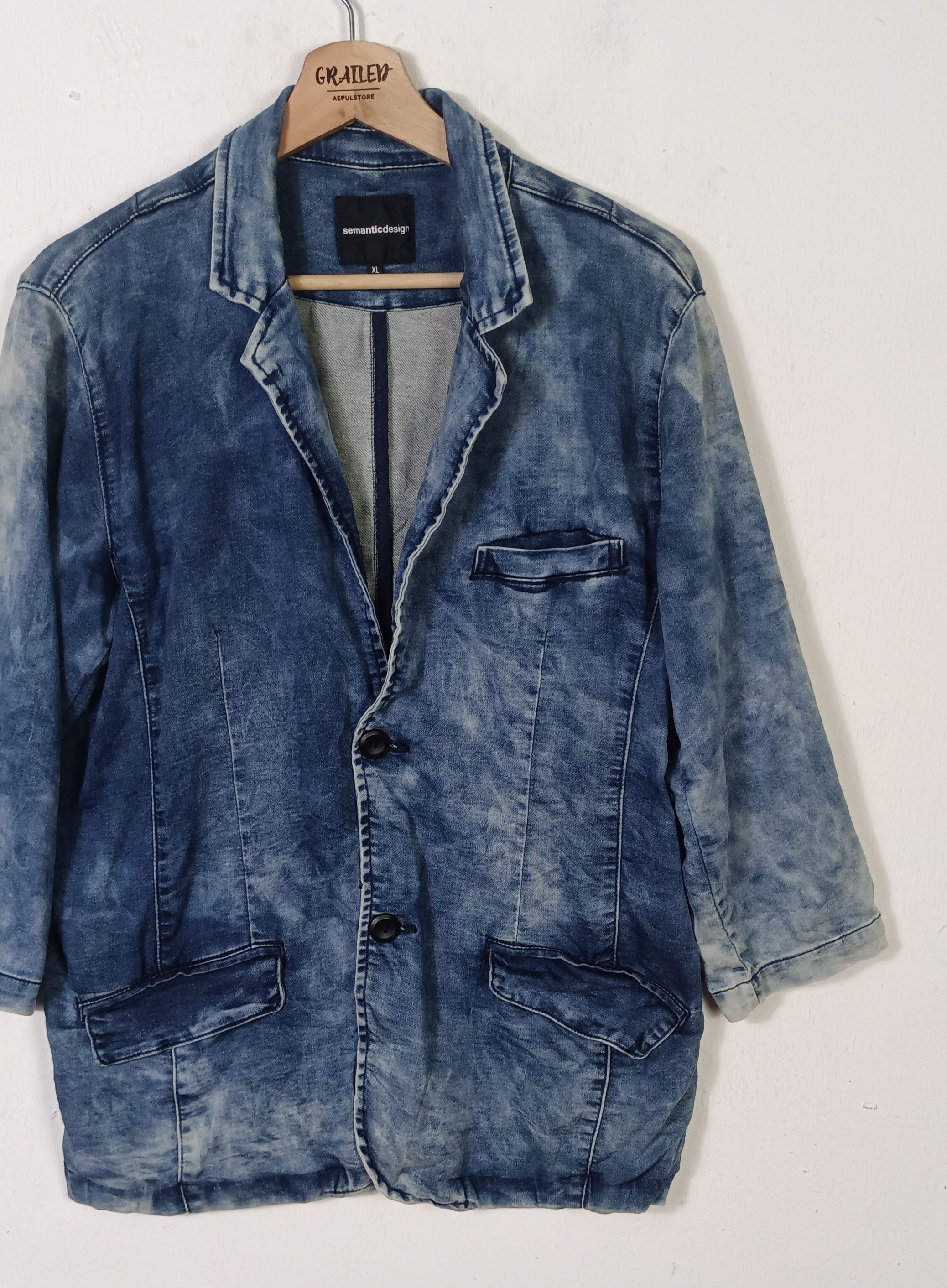 semanticdesign Semantic Design 3/4 Sleeve Denim Jacket Size US L / EU 52-54 / 3 - 4 Thumbnail