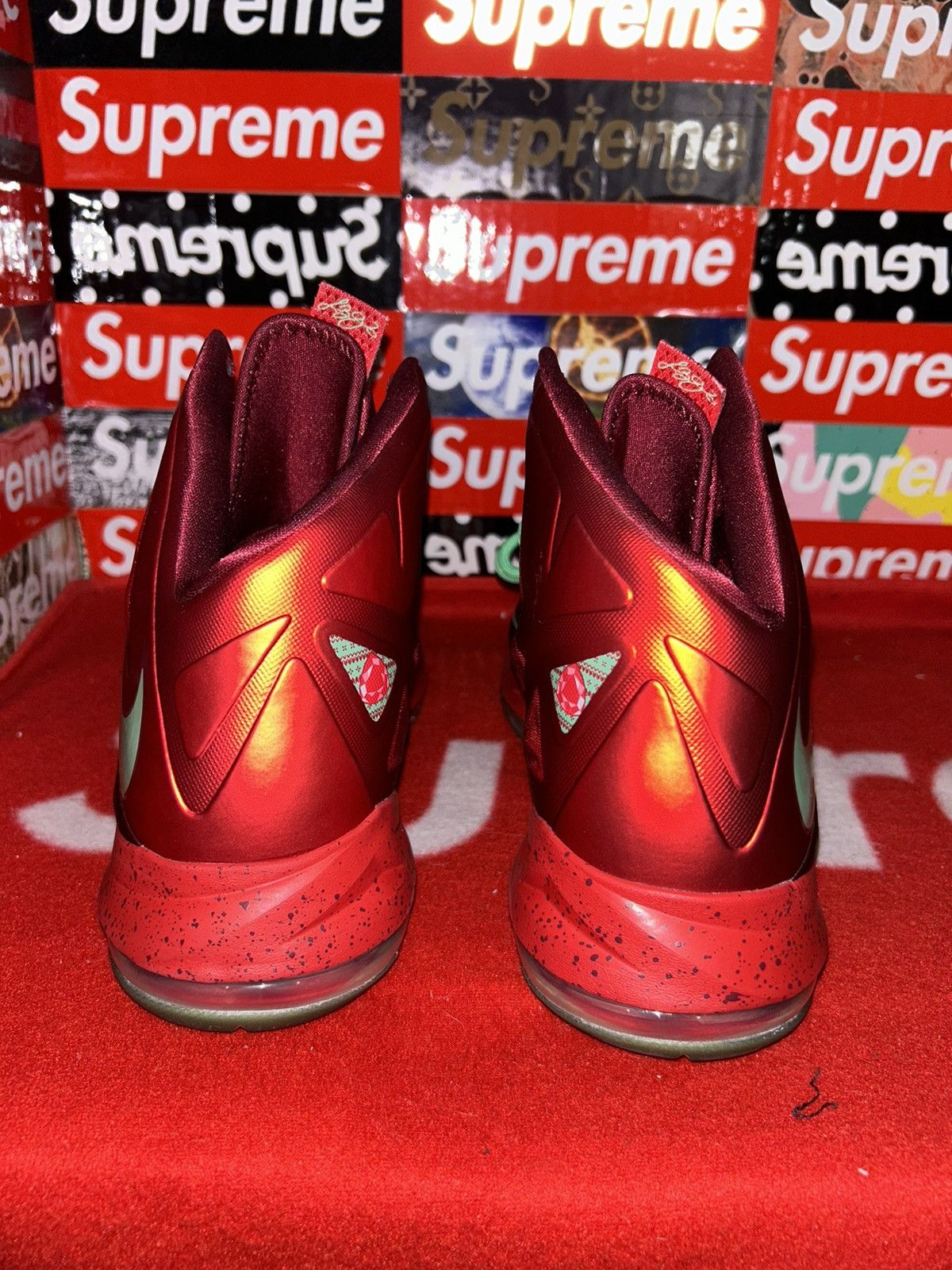 Nike Nike Lebron 10 Christmas 541100-600 size 12 NEW Lebron X Size US 12 / EU 45 - 3 Thumbnail