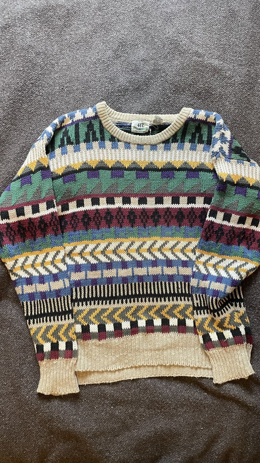 Van Heusen × Vintage Multi Coloured Sweater Size US L / EU 52-54 / 3 - 1 Thumbnail