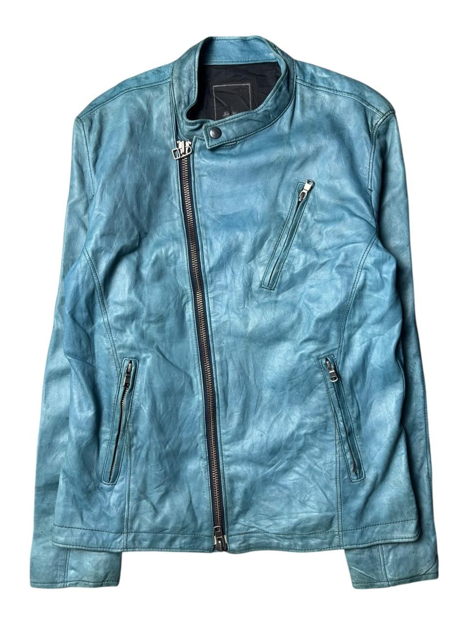 Tete Homme 2000s Tete Homme Asymmetric Leather Jacket Size US S / EU 44-46 / 1 - 1 Thumbnail