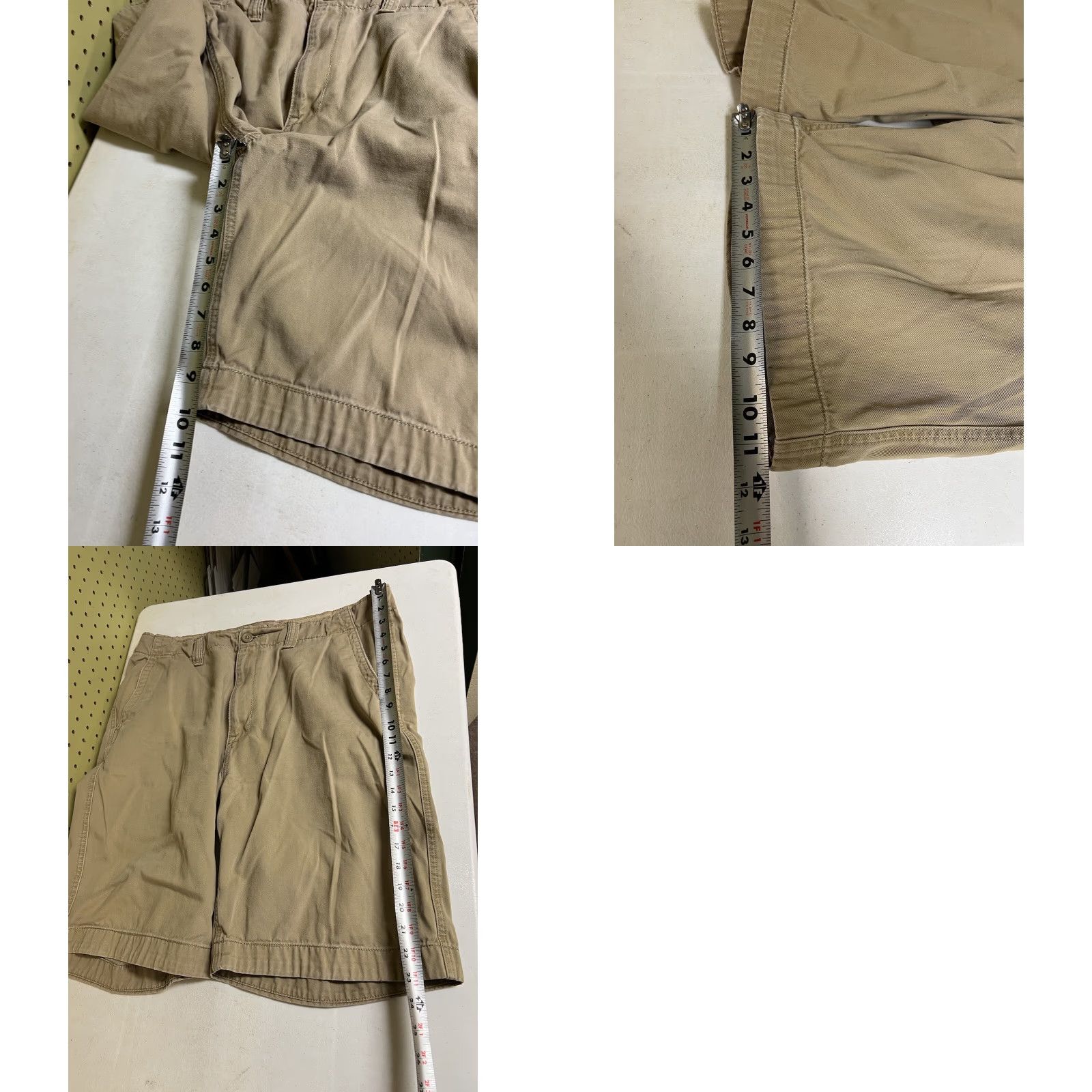 Nautica Nautica Jeans Co. Shorts Mens 36 Tan Khaki Cotton Pocket Cargo Pocket Flat Front Zip Casual Chino Regular Size US 36 / EU 52 - 8 Thumbnail