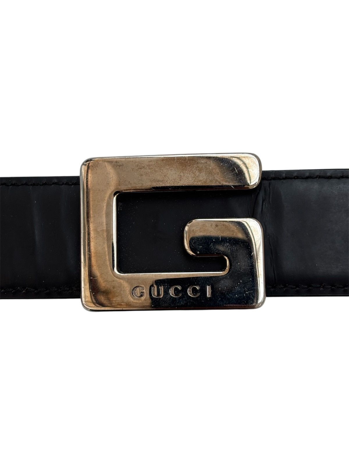 Vintage Gucci Tom Ford G Logo Buckle Belt Gucci × Tom Ford Vintage G Logo Leather Belt | Grailed main image 3