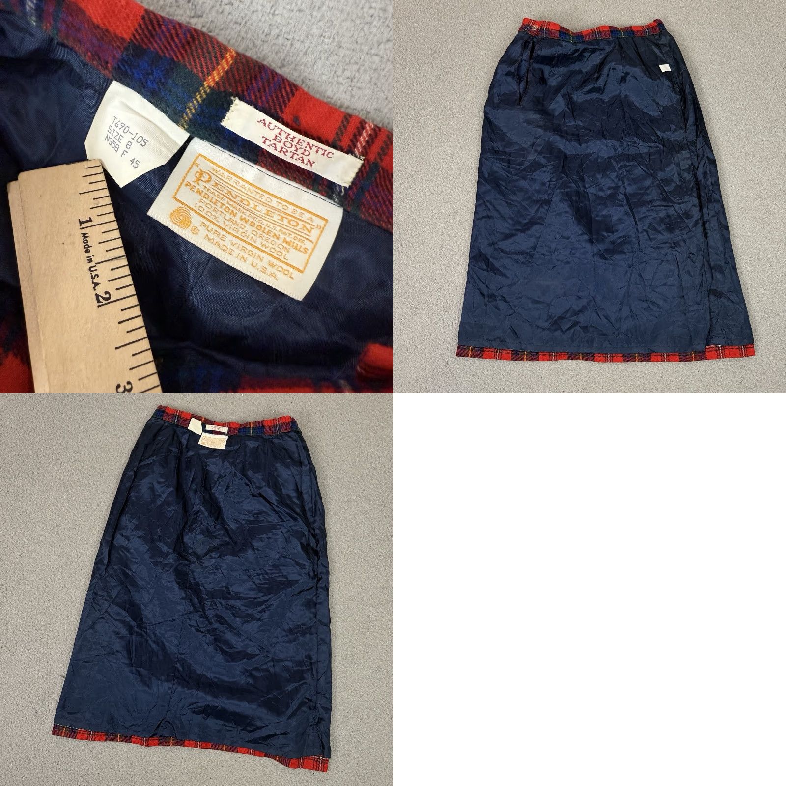 Pendleton Pendleton Skirt Womens 8 Red Boyd Tartan Plaid Wool Midi Academia Vintage Kip Size 30" / US 8 / IT 44 - 8 Thumbnail
