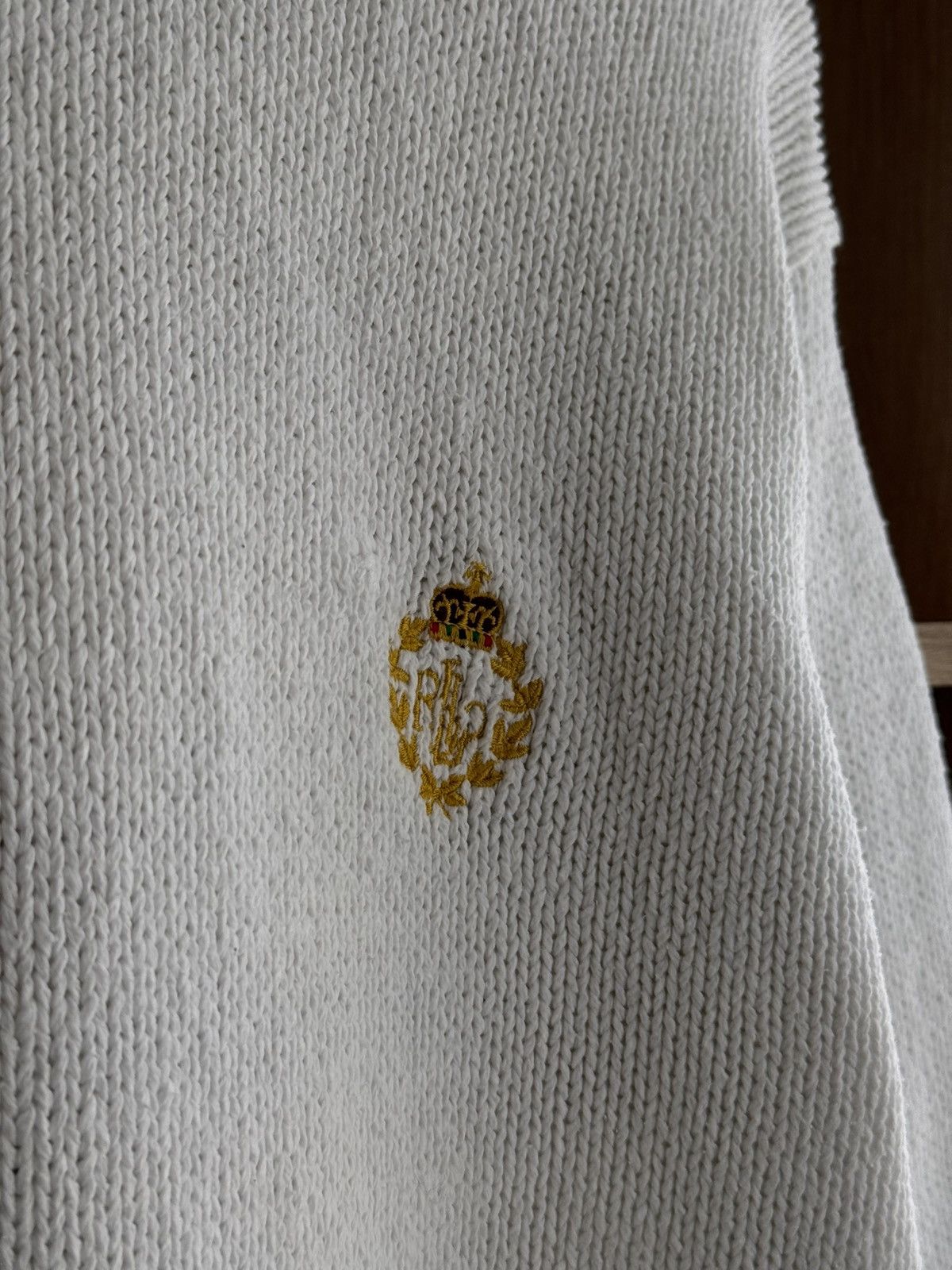Polo Ralph Lauren Vintage Lauren Ralph Lauren White Knit Cotton Sweater Size S / US 4 / IT 40 - 5 Thumbnail