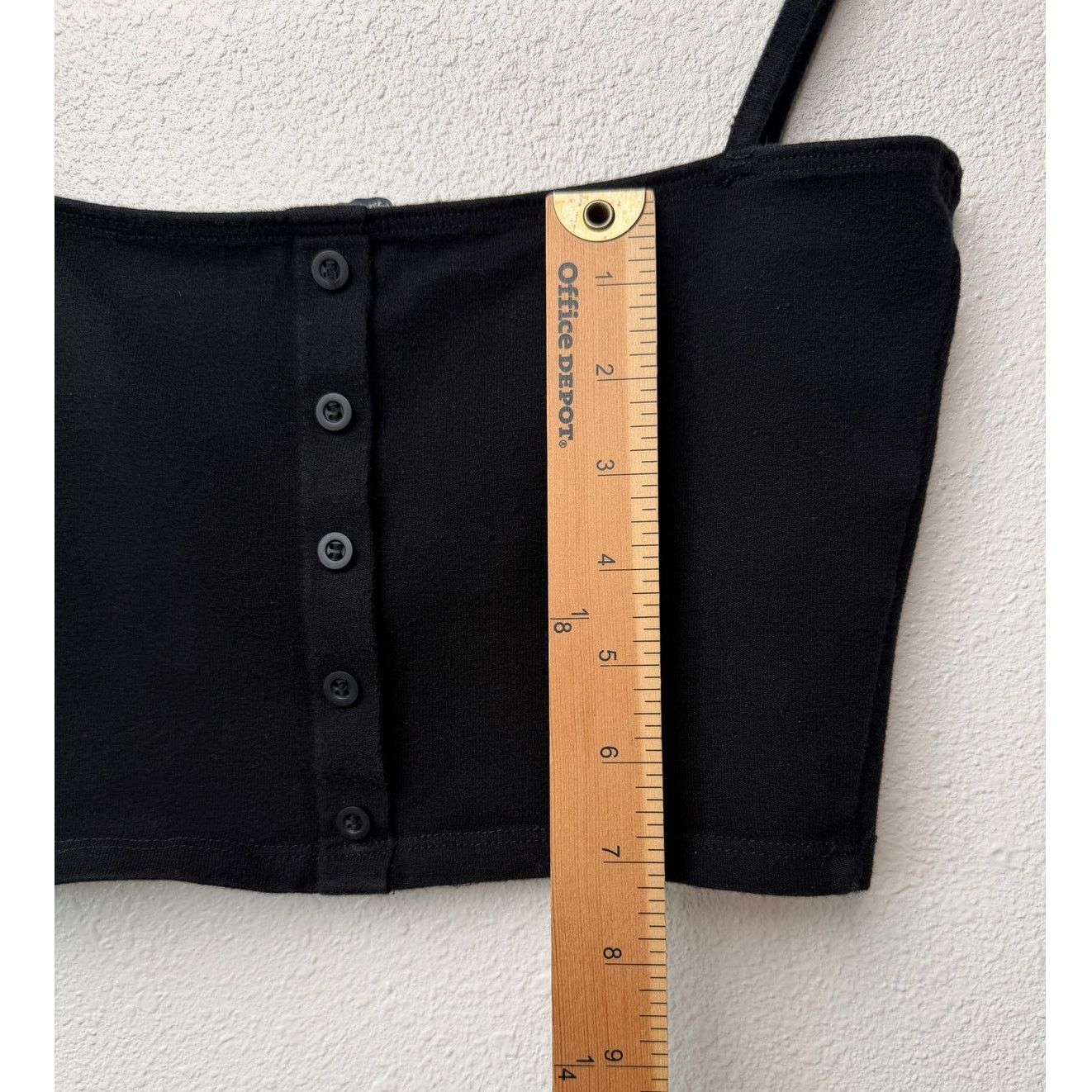 Brandy Melville Brandy Melville Black Button Crop Tank Womens XS Size XS / US 0-2 / IT 36-38 - 12 Thumbnail
