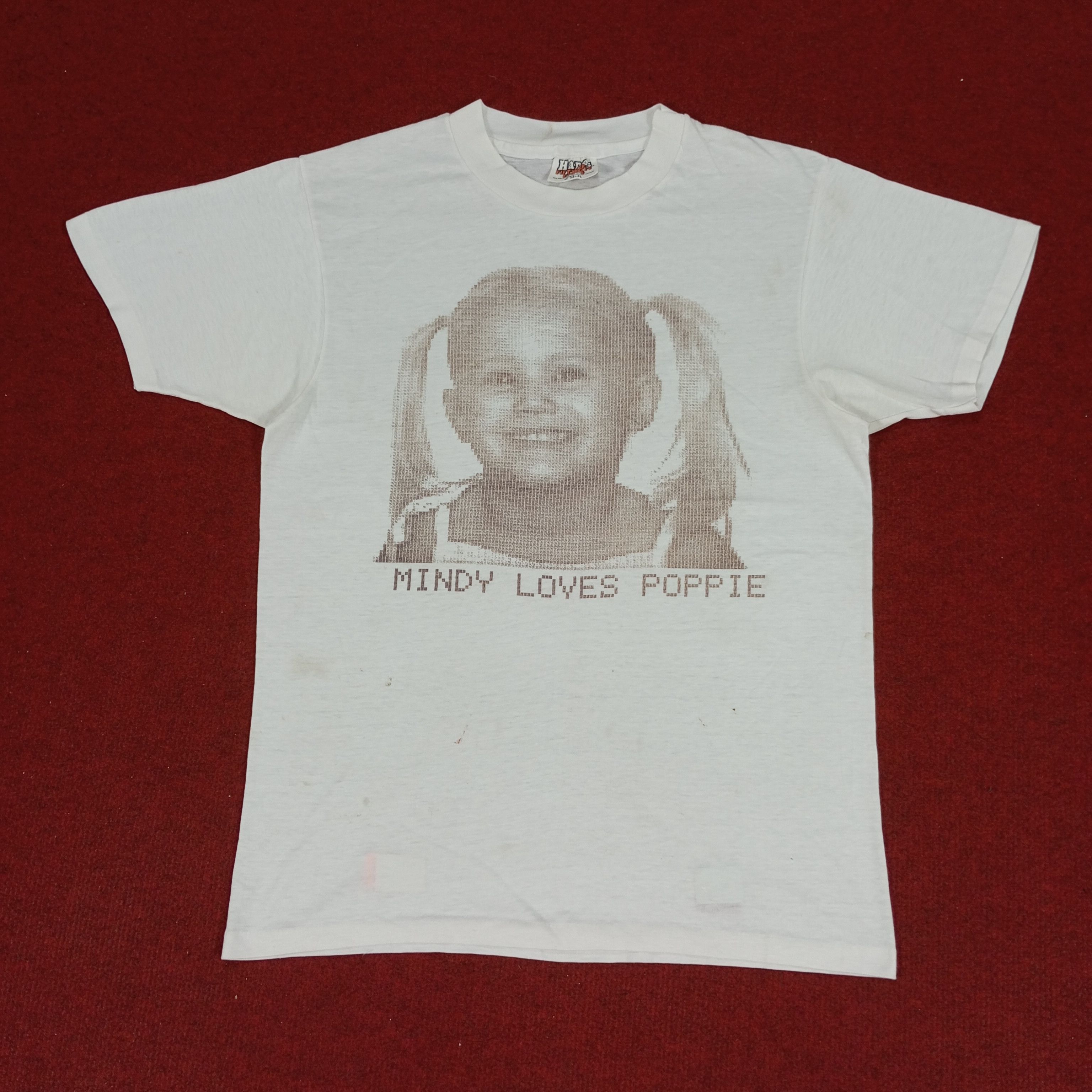 Hanes × Vintage Mindy Loves Poppie Vintage Hanes Tshirt Size US S / EU 44-46 / 1 - 1 Thumbnail
