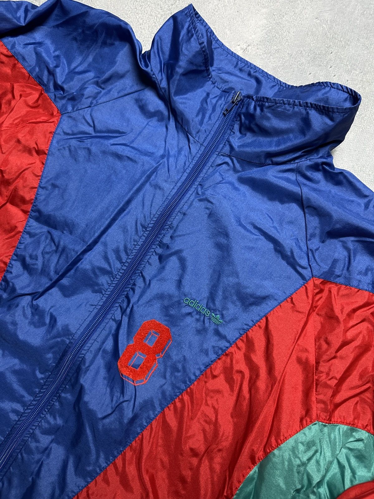 Adidas Vintage Adidas Track Jacket 80’s 90s Nylon Retro Windbreaker Size US XL / EU 56 / 4 - 1 Thumbnail