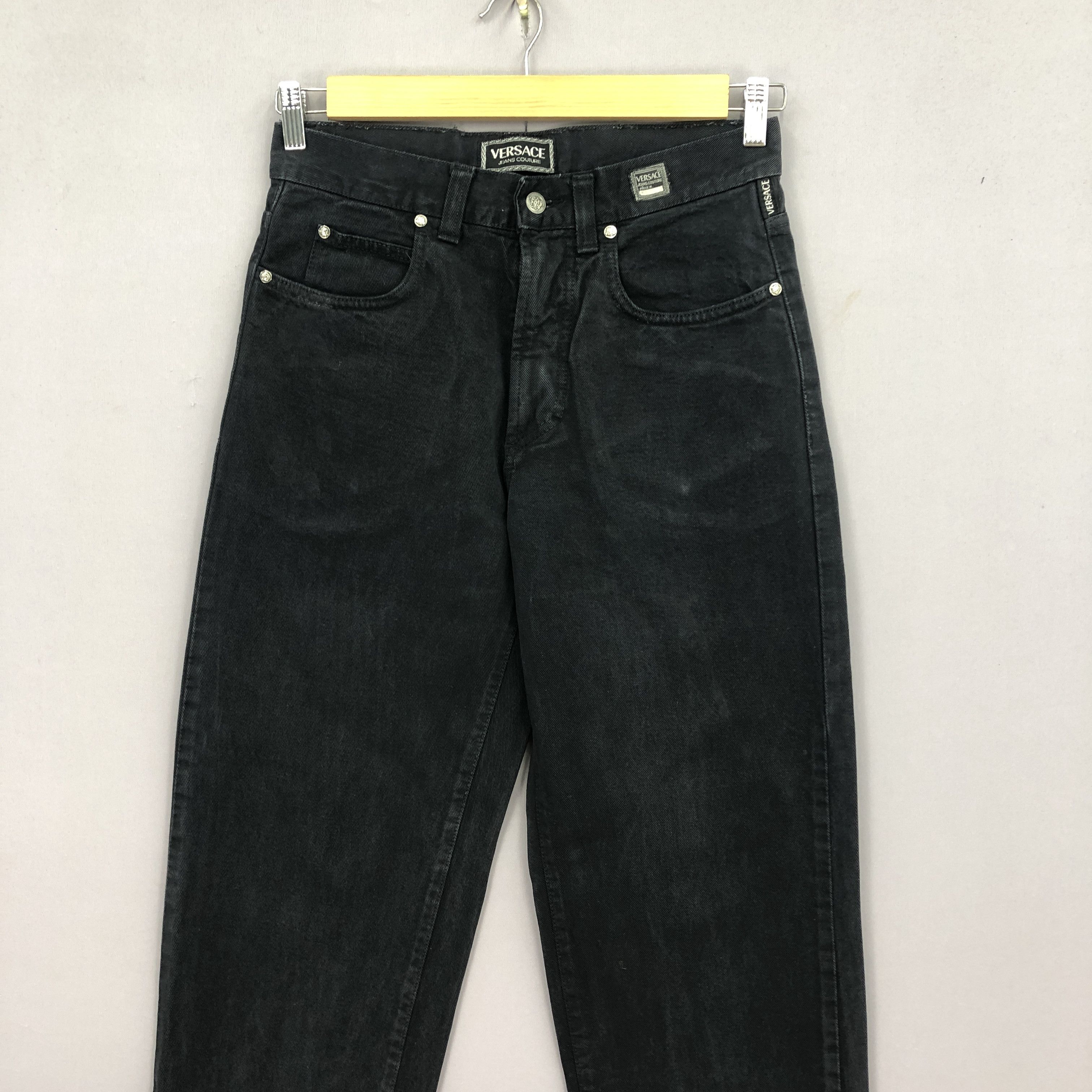 Versace Vintage 90s Versace Jeans Versace Super Black Denim BS45493 Size 28" / US 6 / IT 42 - 3 Thumbnail