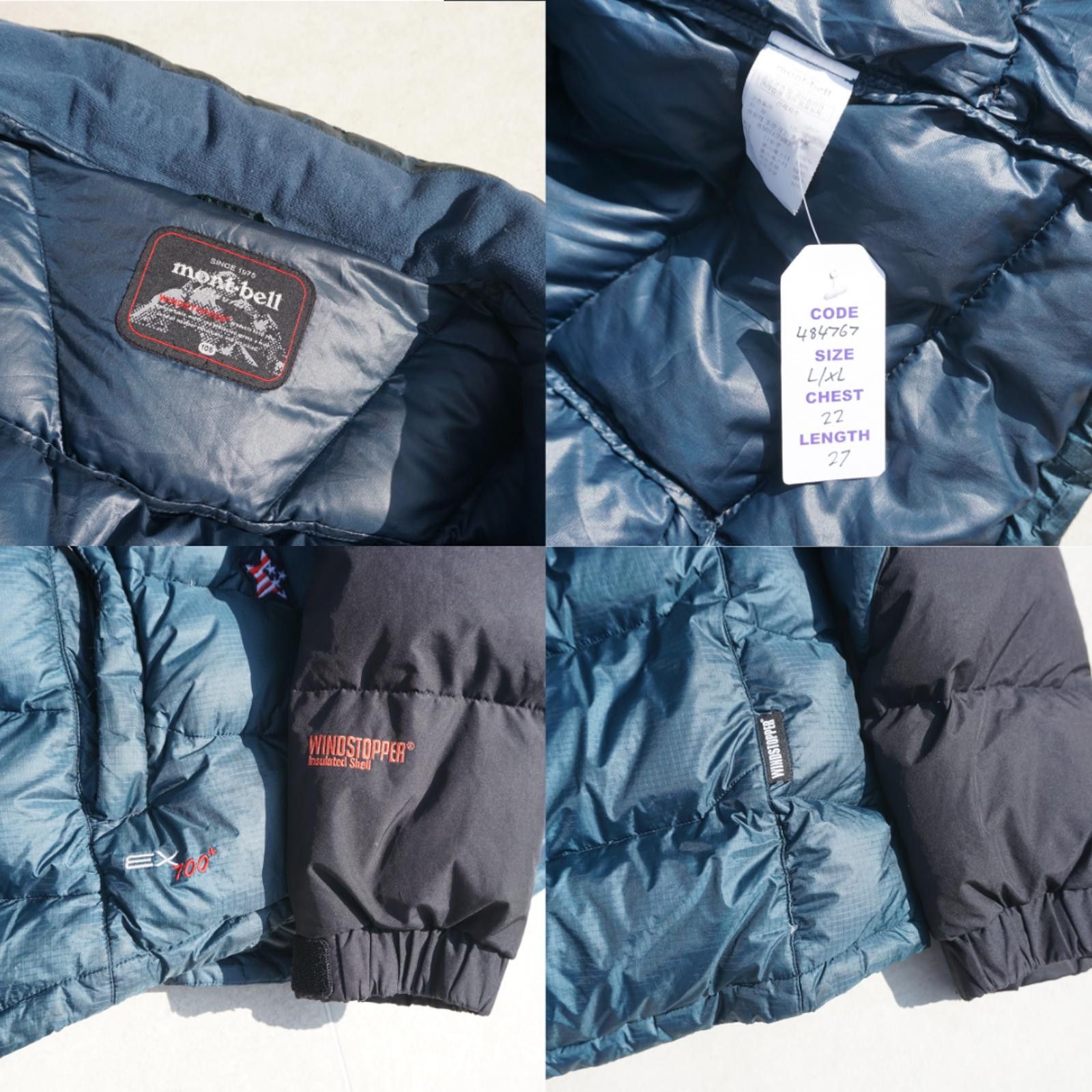 Montbell Montbell EX 700 Windstopper Vintage Puffer Jacket (L/XL) Size US L / EU 52-54 / 3 - 6 Thumbnail