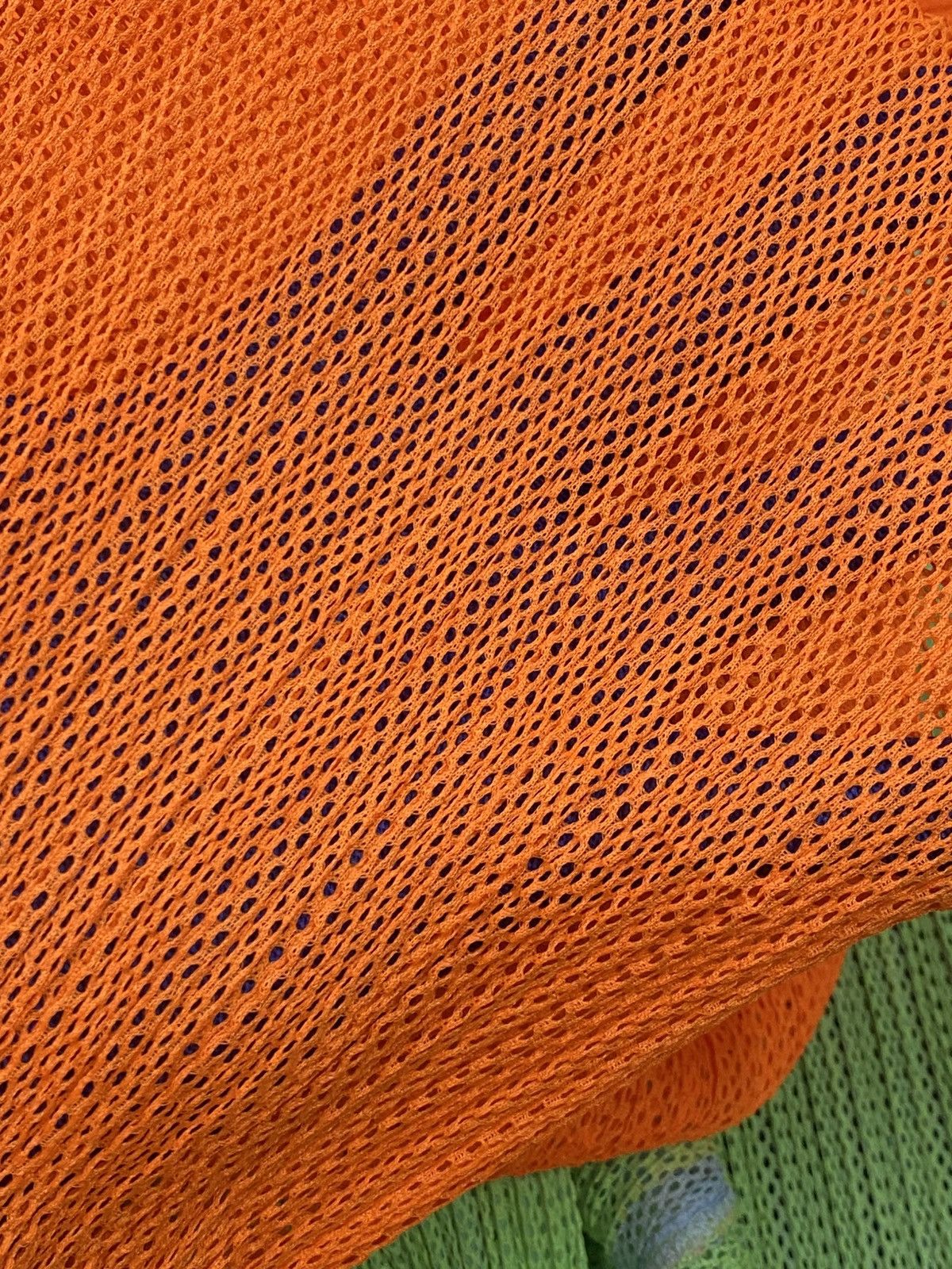 Pleats Please Issey Miyake Pleats Please Fluorescent Green Orange Mesh Overlay Dress Size L / US 10 / IT 46 - 13 Thumbnail