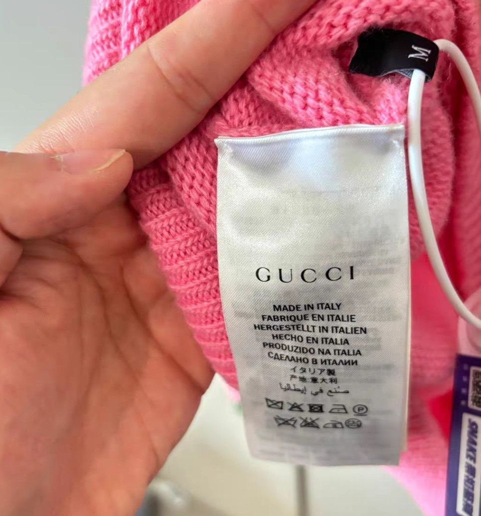 Gucci Gucci Pink tiger embroidery knitted sweater 2502-Nextarrow Size US M / EU 48-50 / 2 - 4 Thumbnail